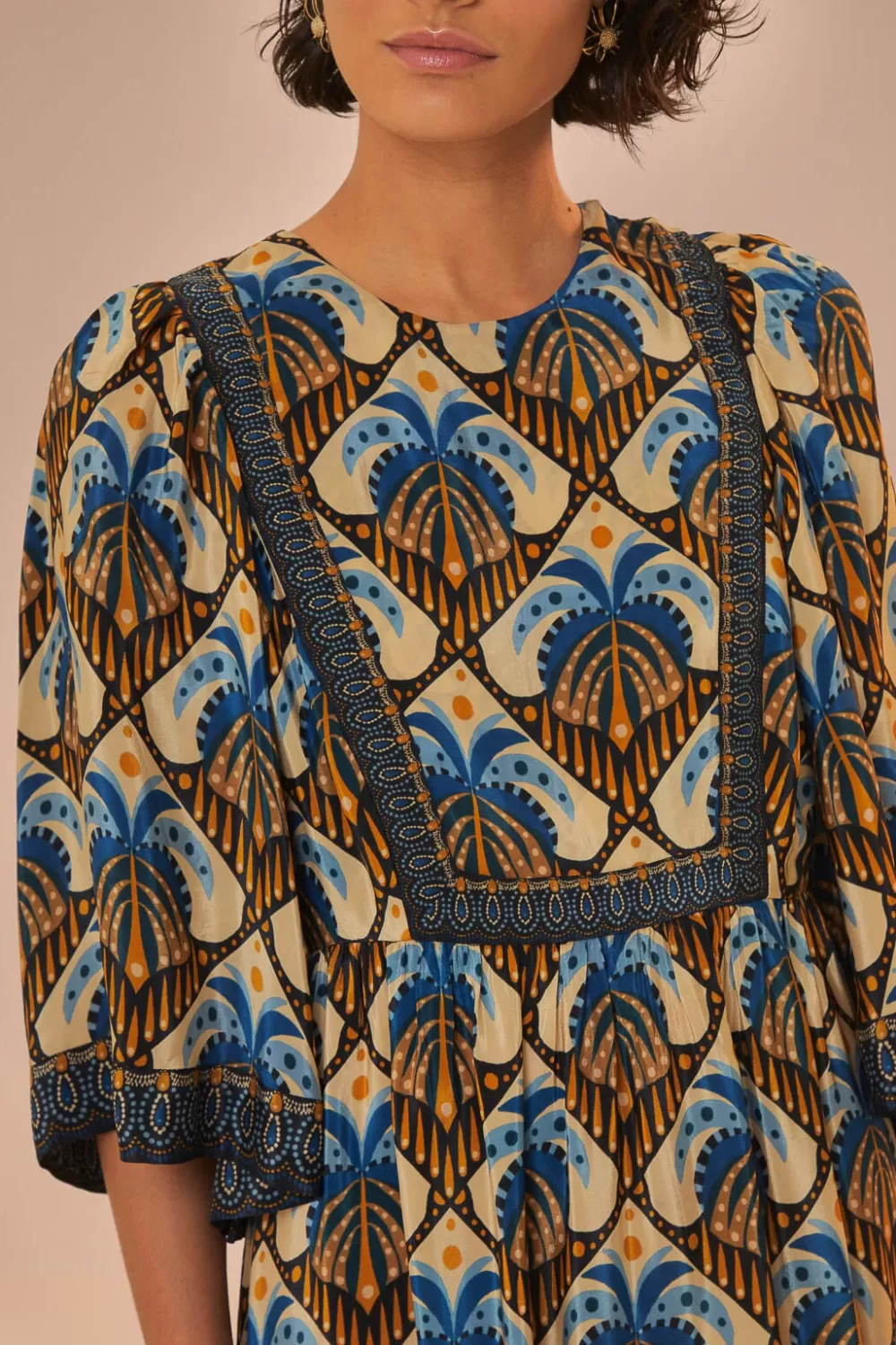 Beige Cocopalm Maxi Dress | FARM Rio Online
