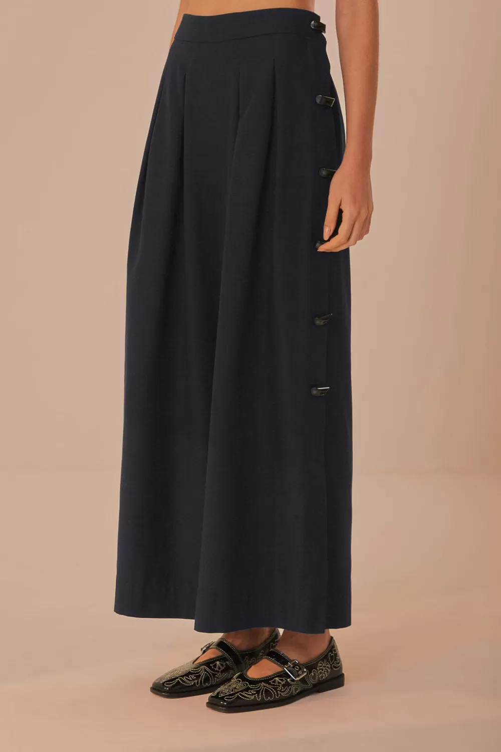 Black Button Pants | FARM Rio Cheap