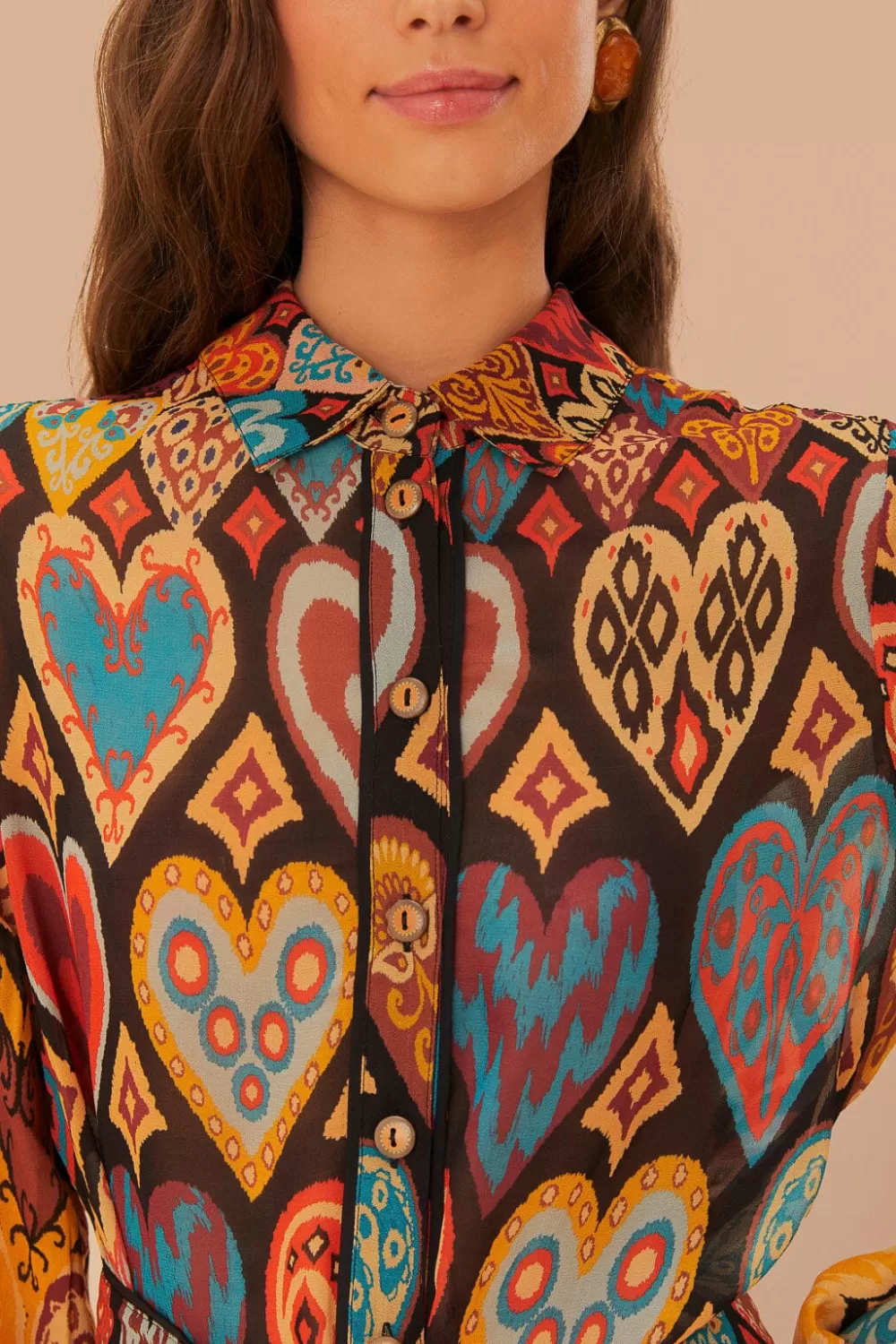 Black Hearts Ikat Mini Dress | FARM Rio Cheap