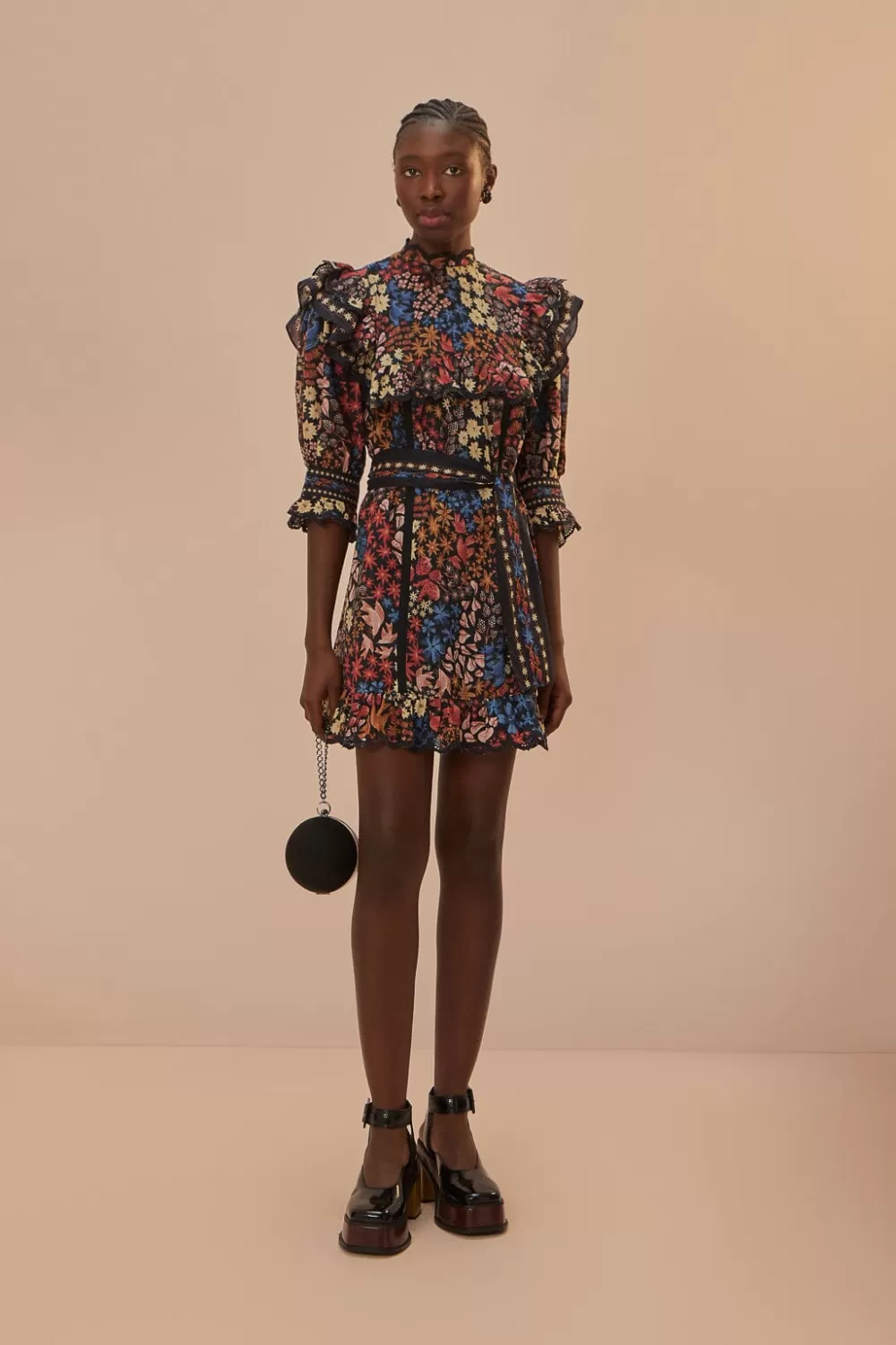 Black Jujus Garden Mini Dress | FARM Rio Store