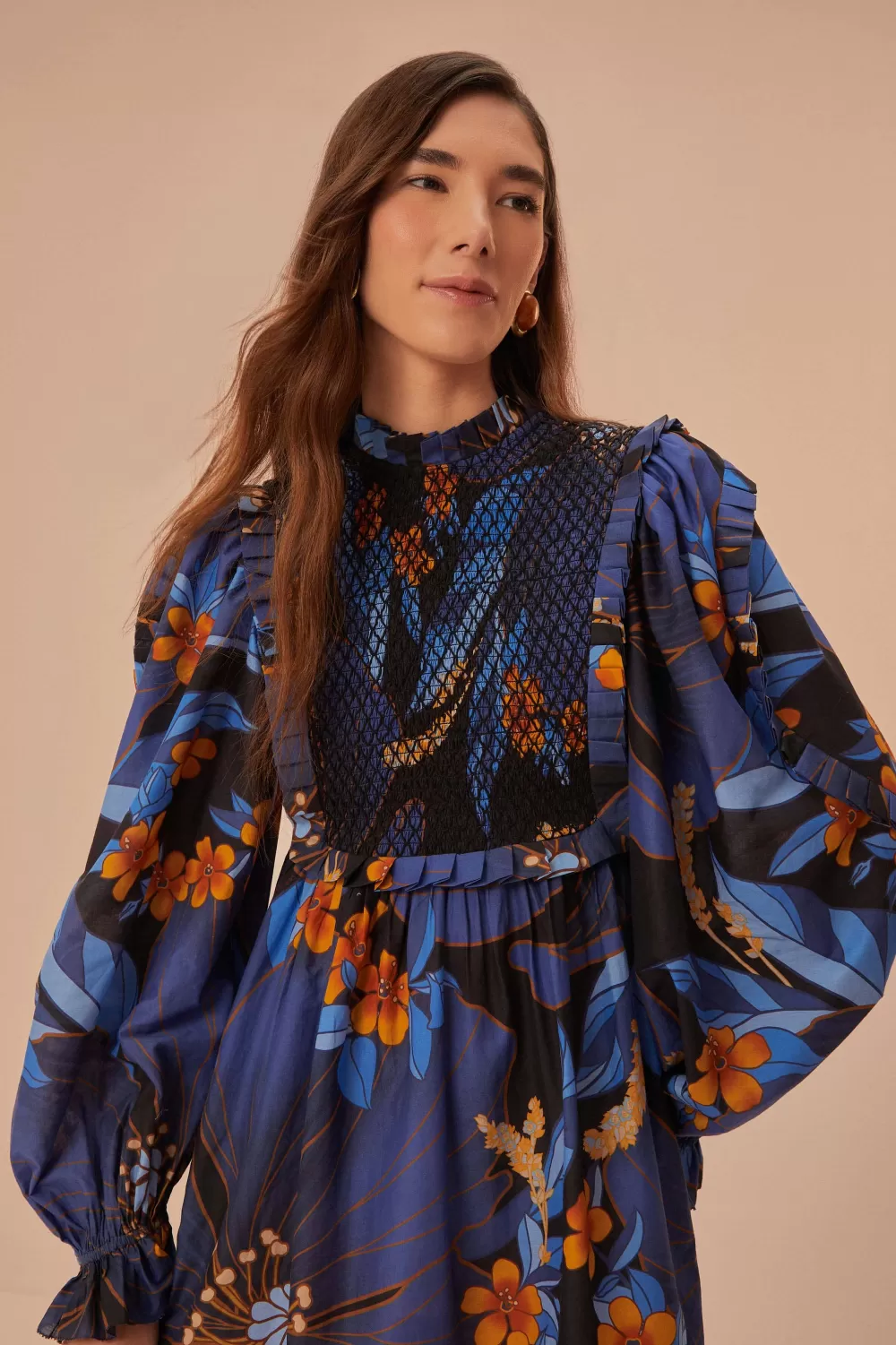 Black Pietra Floral Mini Dress | FARM Rio New
