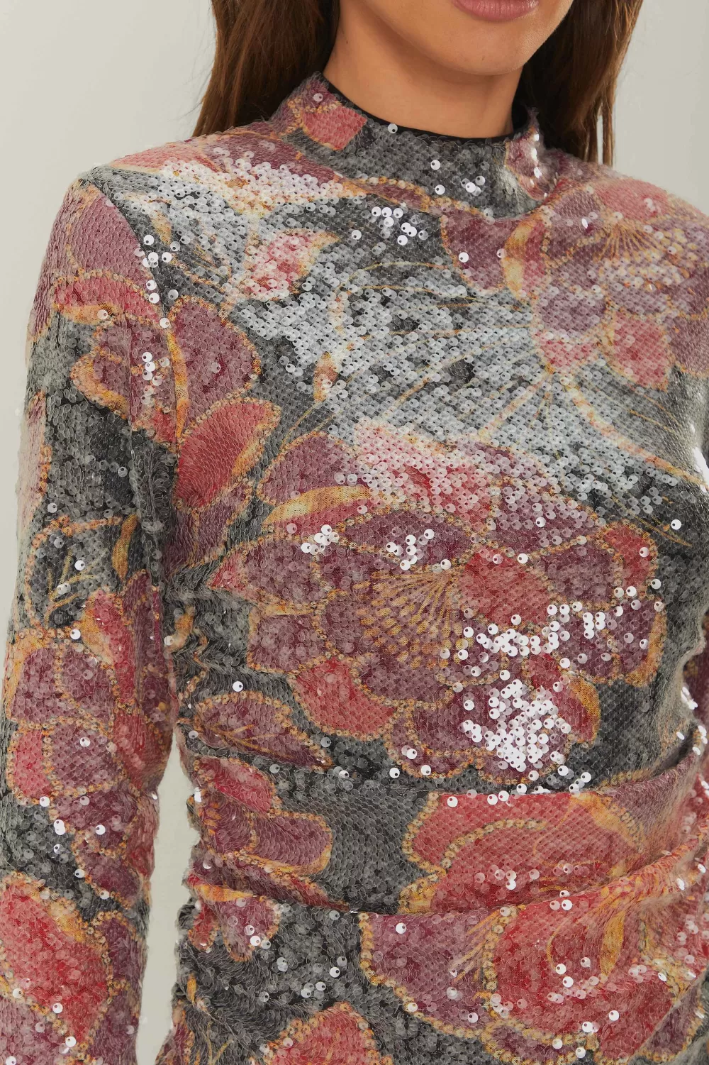 Black Shiny Chita Tulle Sequins Blouse | FARM Rio Best Sale