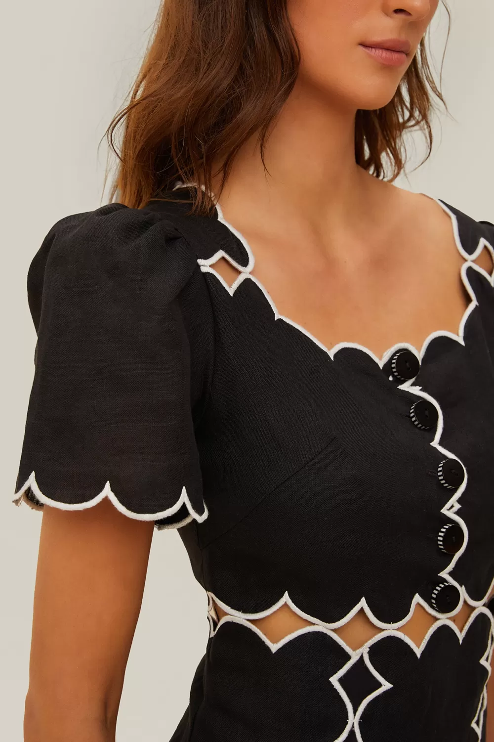 Black Short Sleeve LENZING™ ECOVERO™ Euroflax™ Maxi Dress | FARM Rio New