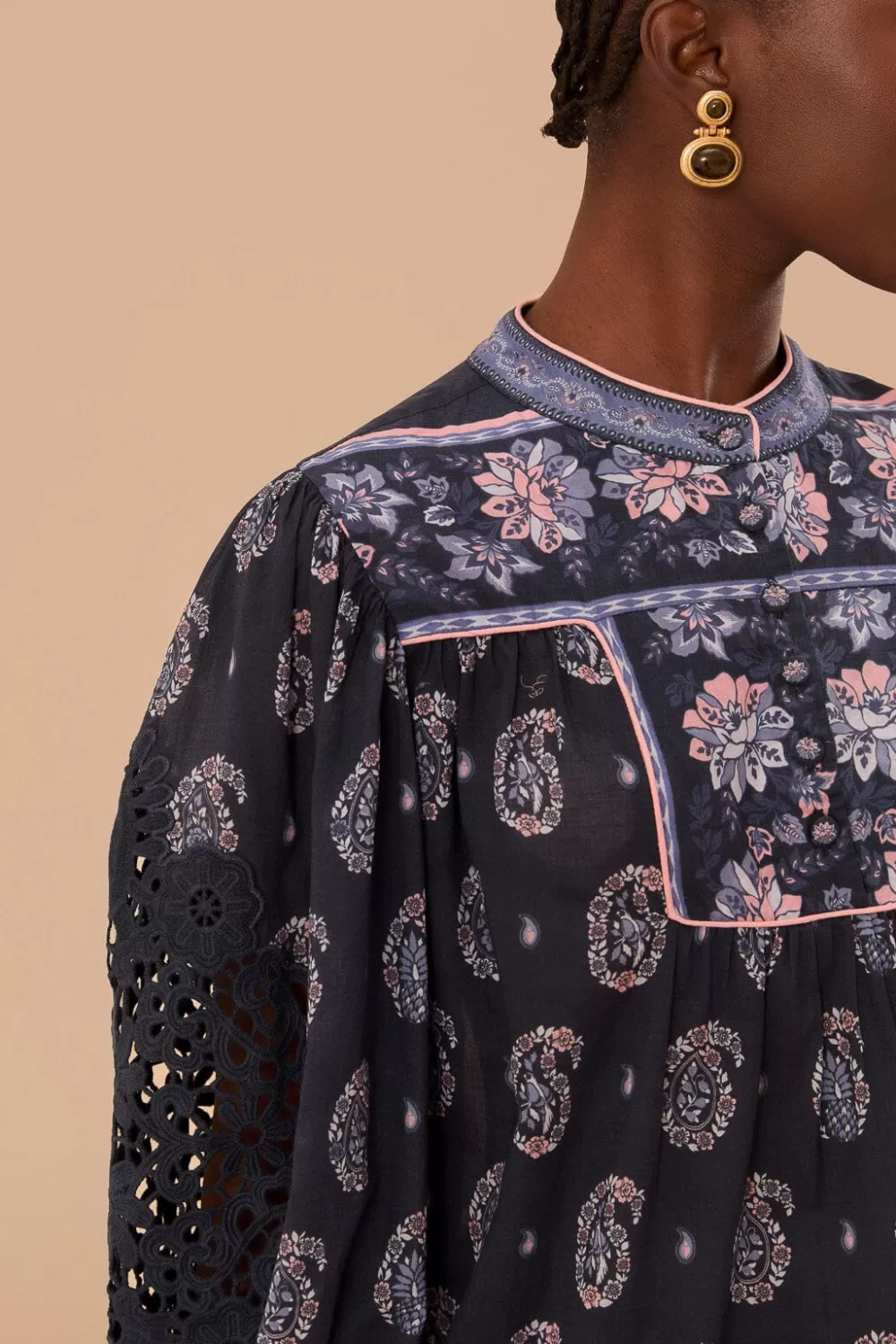 Blue Ayla Long Sleeve Blouse | FARM Rio Shop