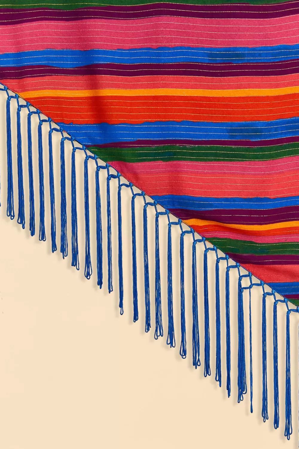 Blue Floral Tropical & Colorful Stripes Sarong | FARM Rio Online