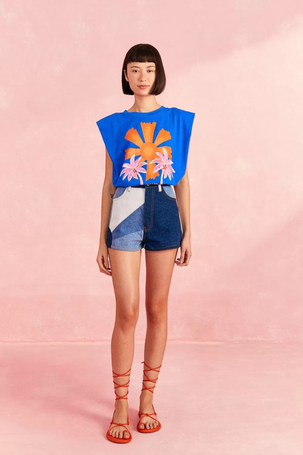 Blue Kissed By The Sun Organic Cotton T-Shirt | FARM Rio Best