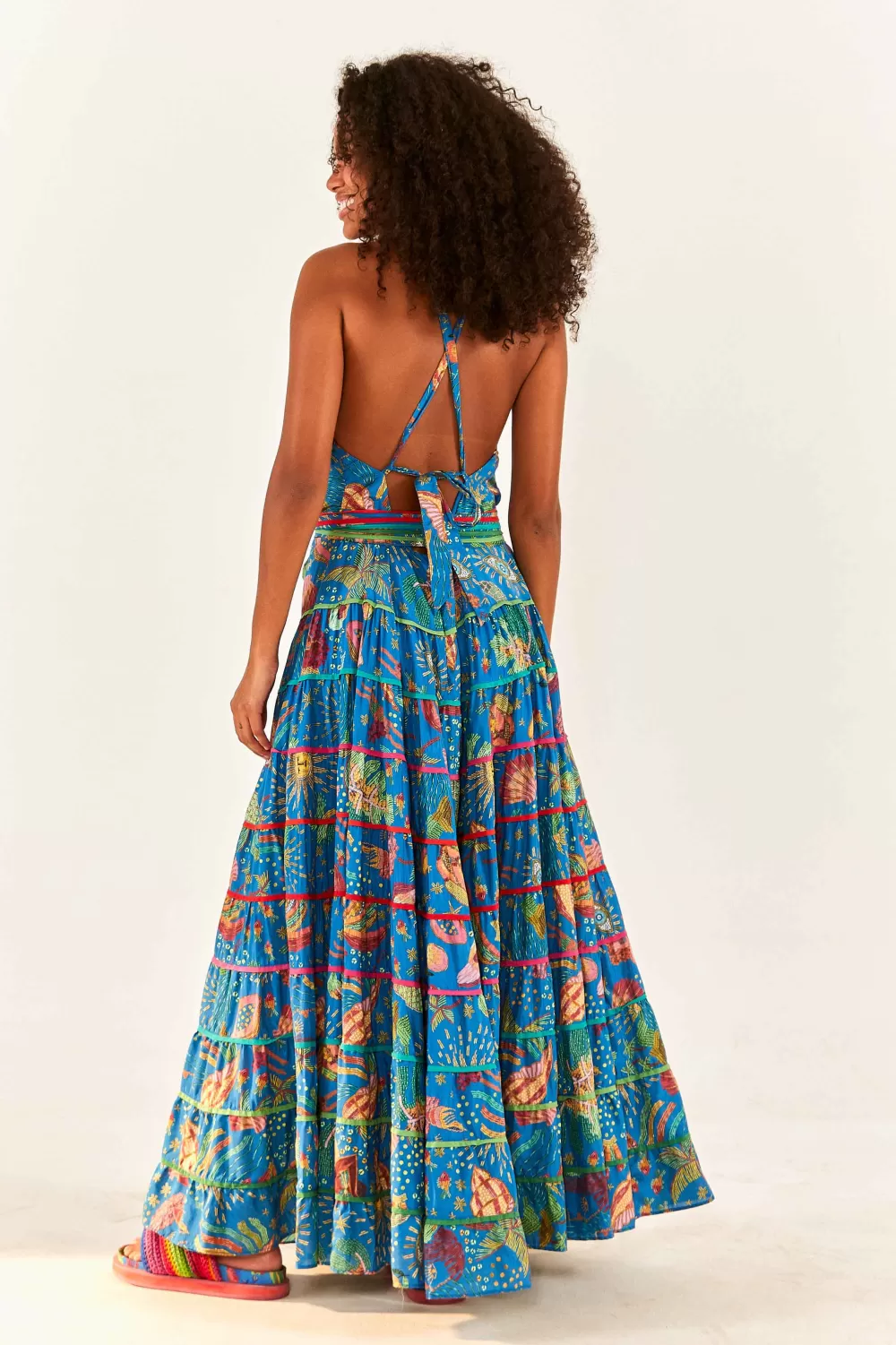 Blue Ocean Stories Maxi Dress | FARM Rio Clearance
