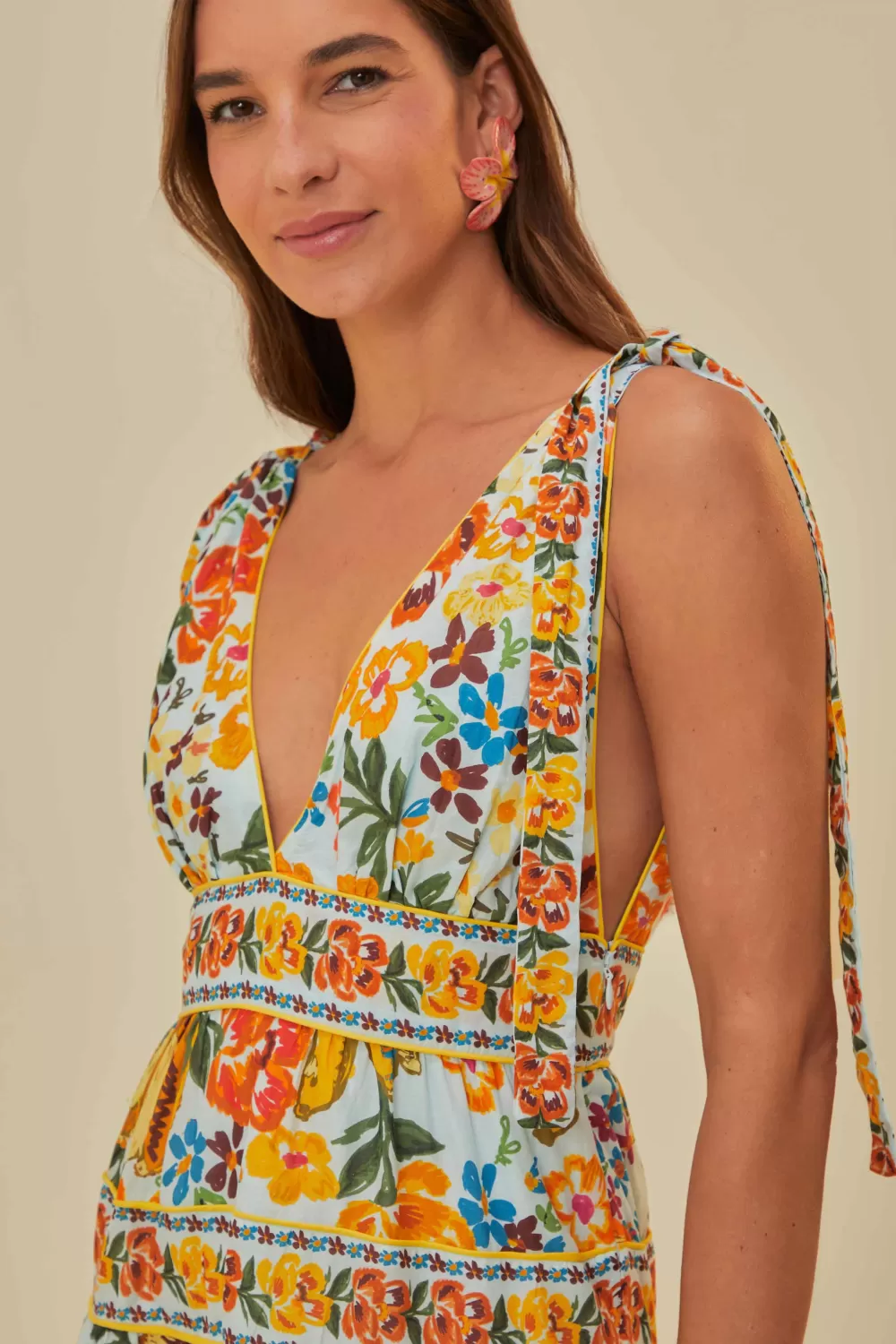 Blue Spring Bananas Midi Dress | FARM Rio Best Sale
