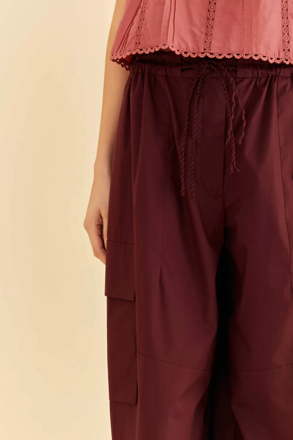 Blush Organic Cotton Cargo Pants | FARM Rio Store