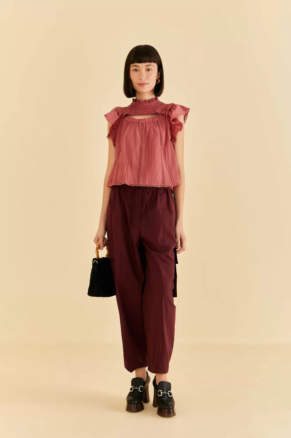 Blush Ruffles Blouse | FARM Rio Discount