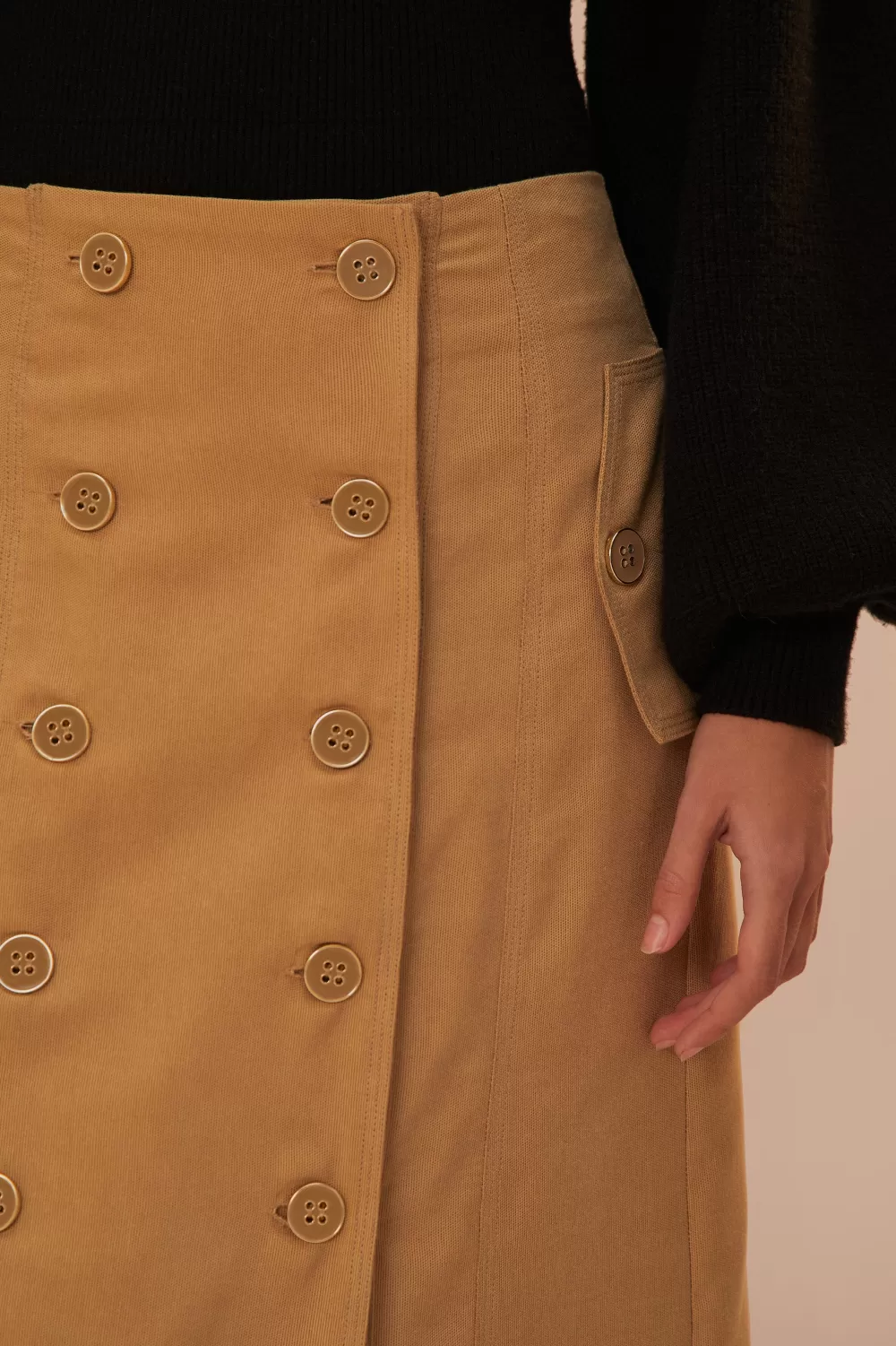 Brown Yoked Midi Skirt | FARM Rio Best