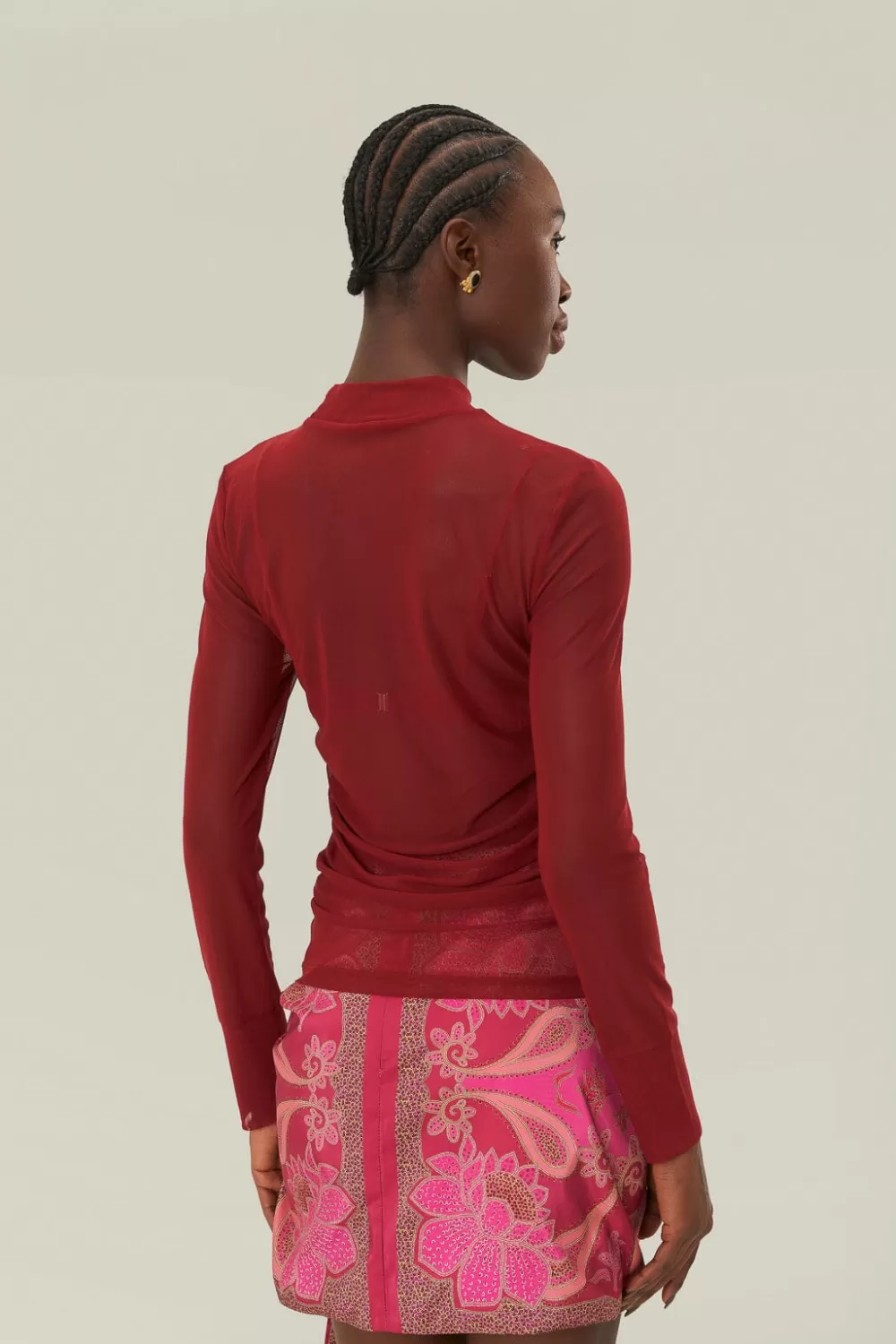 Burgundy Jersey Blouse | FARM Rio Hot