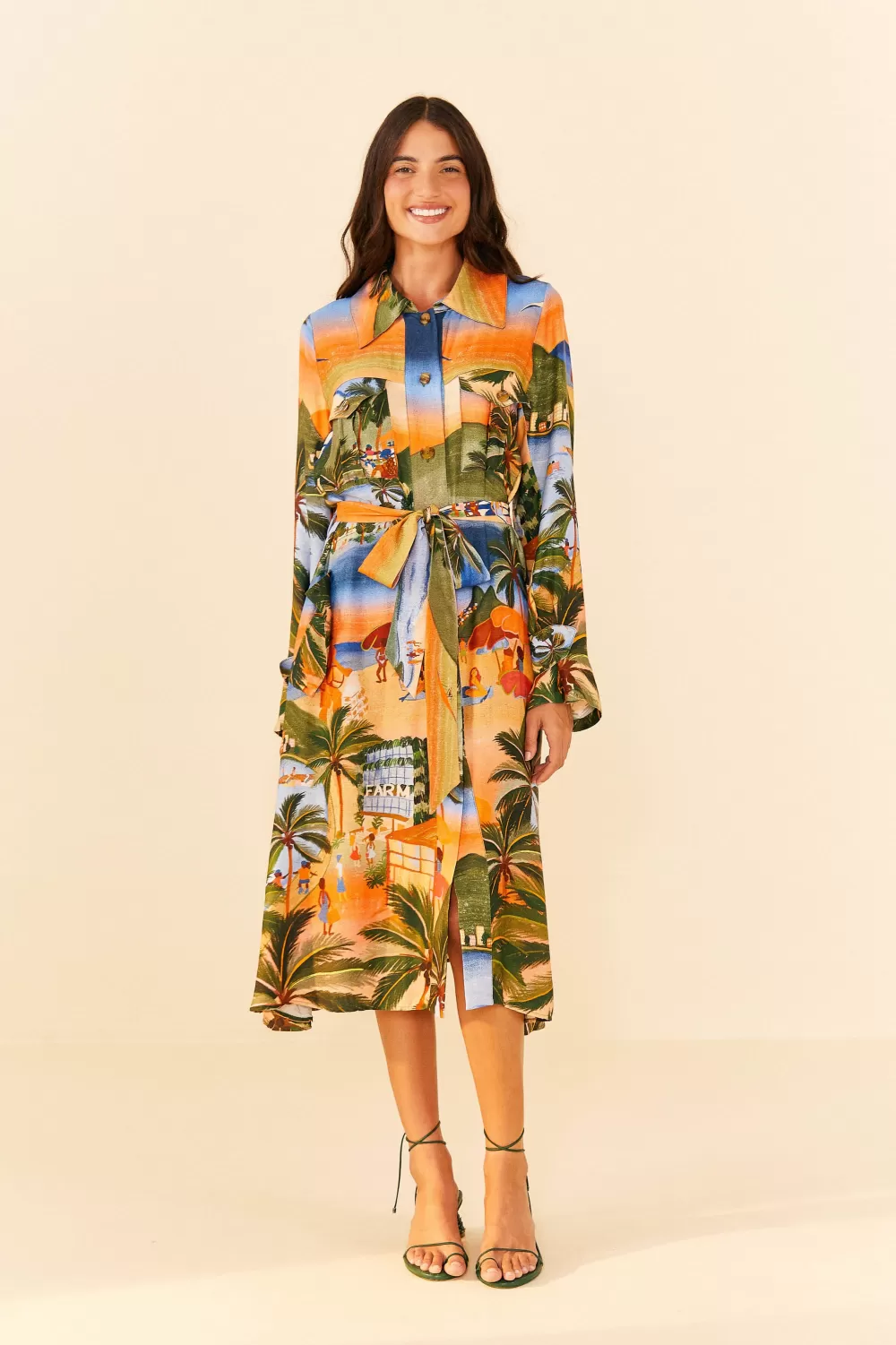 Carioca Lenzing™ Ecovero™ Viscose Midi Dress | FARM Rio Fashion