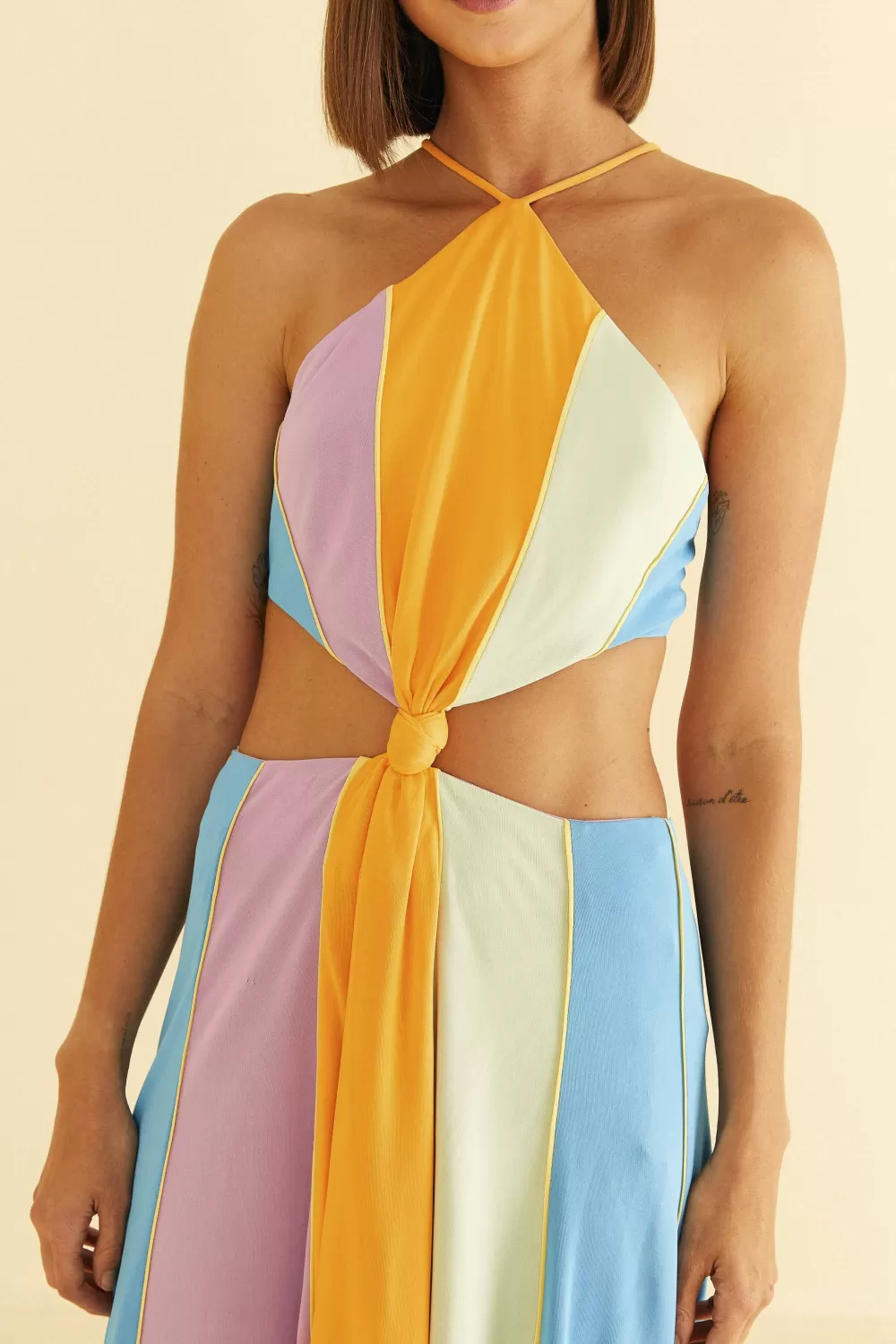 Color Blocking Sleeveless Maxi Dress | FARM Rio Online