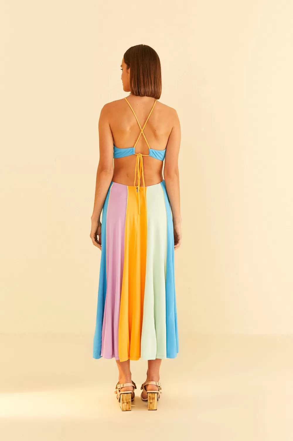 Color Blocking Sleeveless Maxi Dress | FARM Rio Online