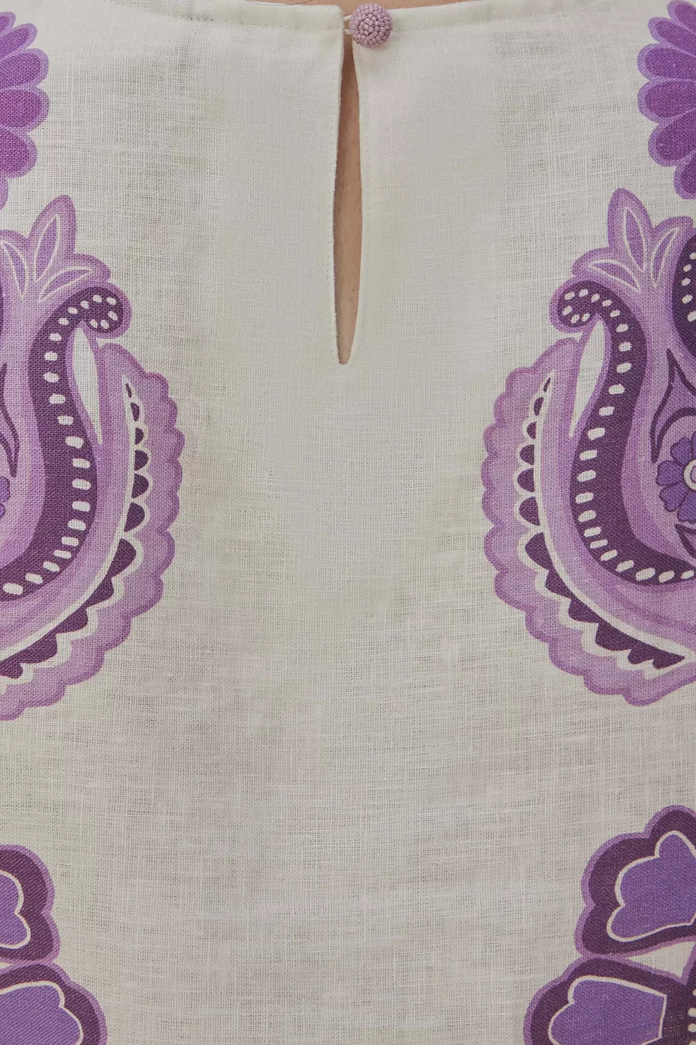 Color Festival Cream Euroflax™ Crop Blouse | FARM Rio New
