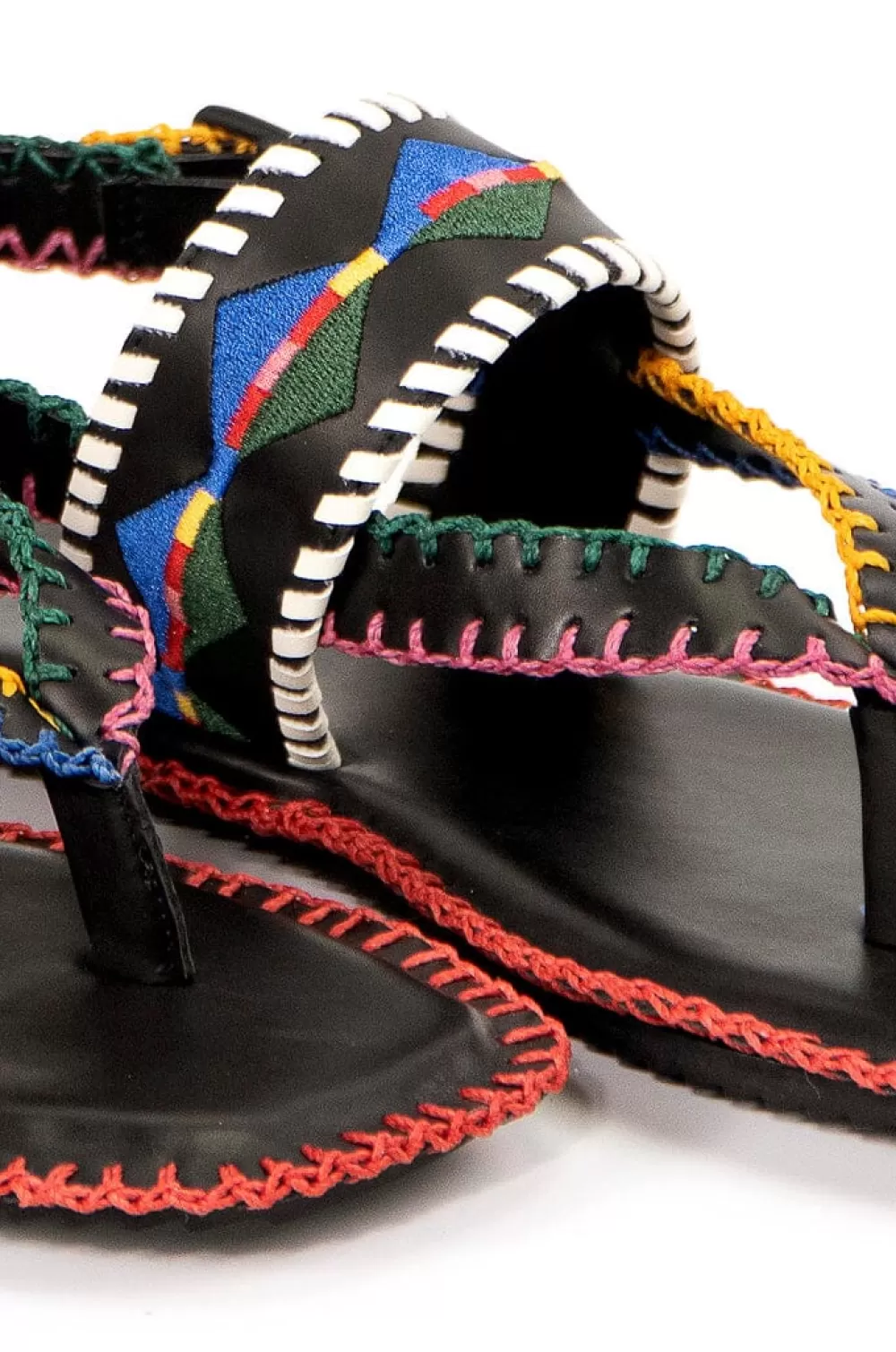 Colorful Embroidered Flat Sandal | FARM Rio Cheap