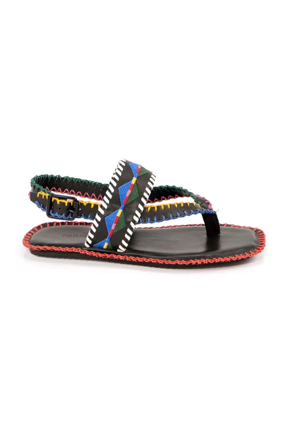 Colorful Embroidered Flat Sandal | FARM Rio Cheap