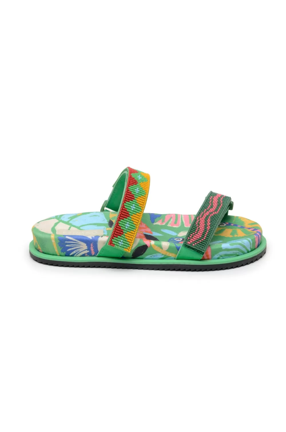 Colorful Forest Anatomic Slide Sandal | FARM Rio Hot