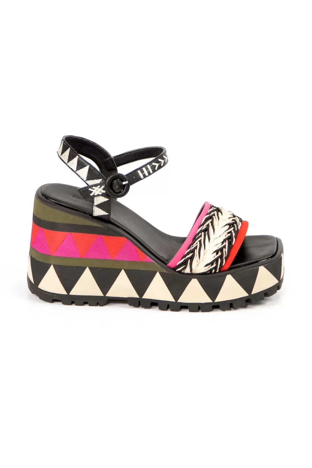 Colorful Graphic Platform Sandal | FARM Rio Cheap