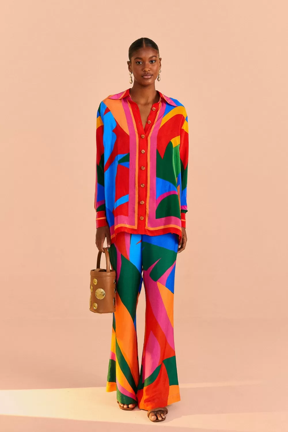 Colorful Leaves Lenzing™ Ecovero™ Viscose Pants | FARM Rio Cheap