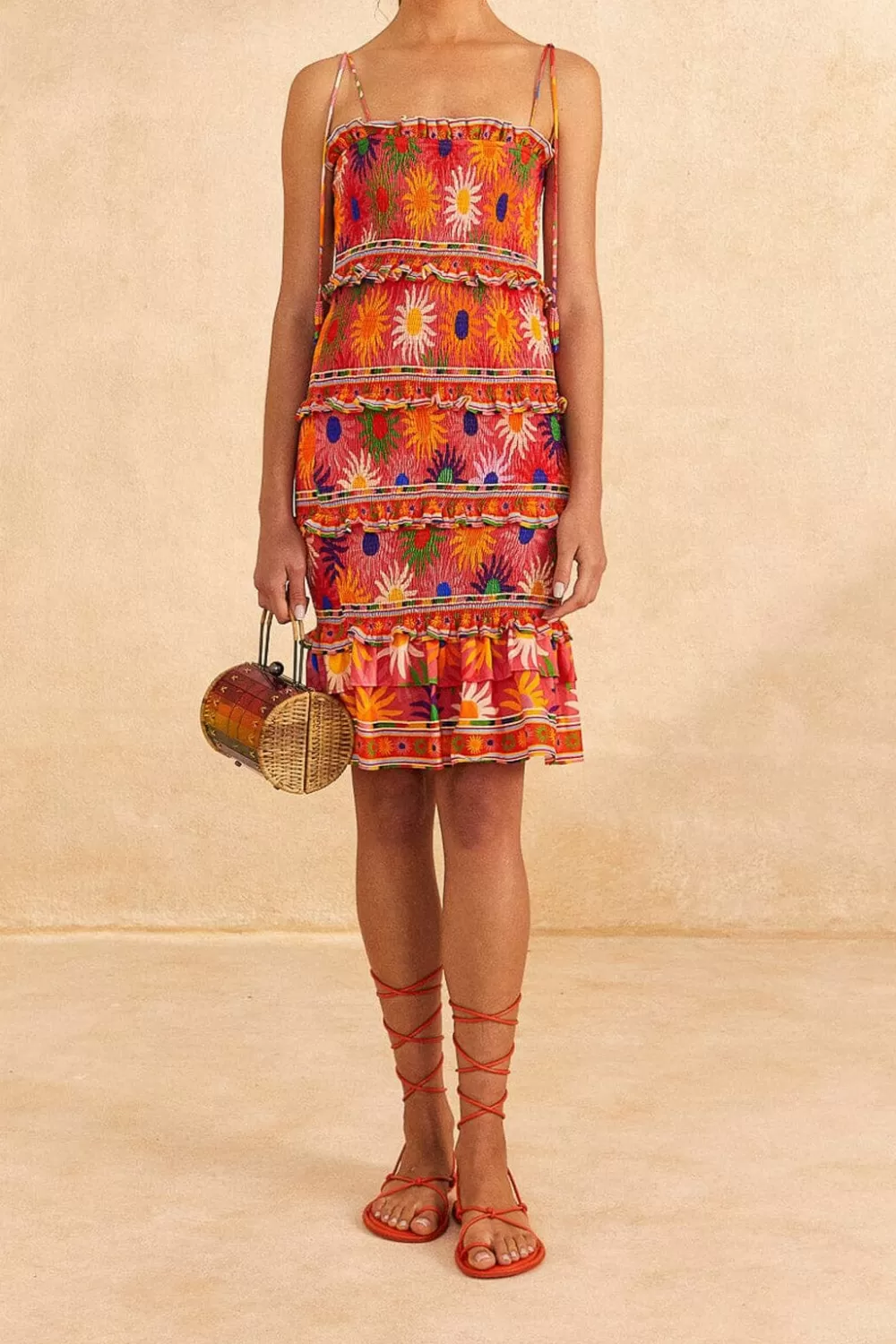 Coral Summer Sun Mini Dress | FARM Rio New