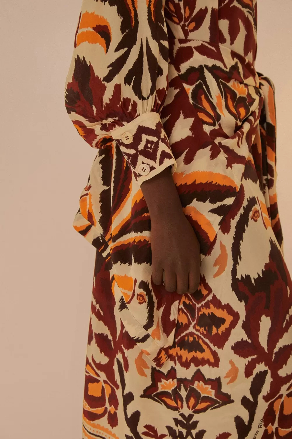Cream Toucans Scarf Maxi Dress | FARM Rio Hot