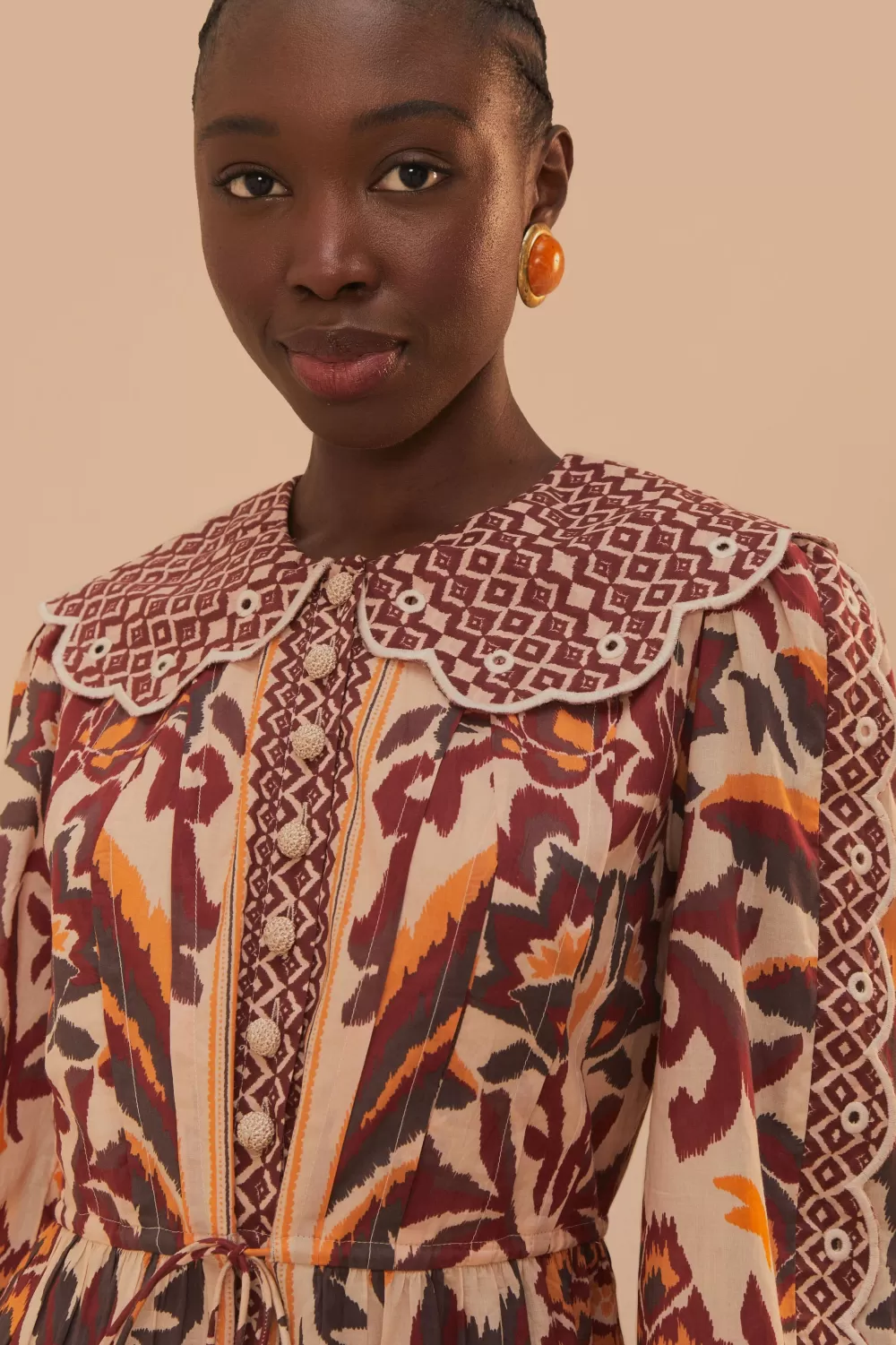 Cream Toucans Scarf Mini Dress | FARM Rio Fashion