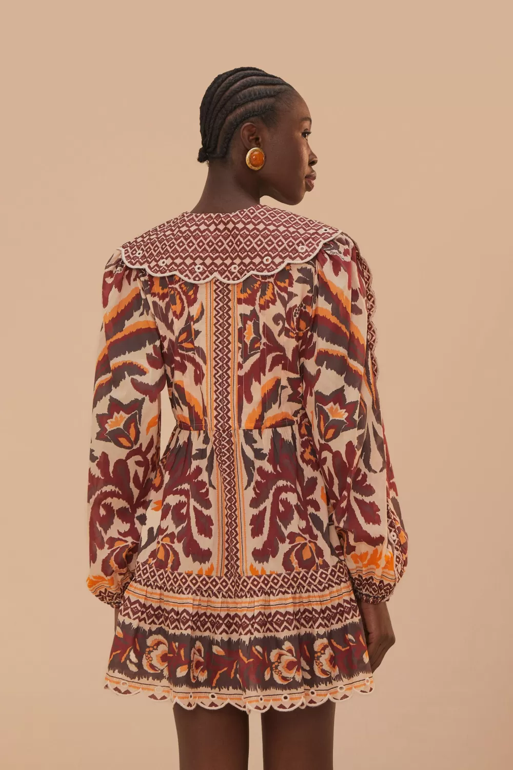Cream Toucans Scarf Mini Dress | FARM Rio Fashion