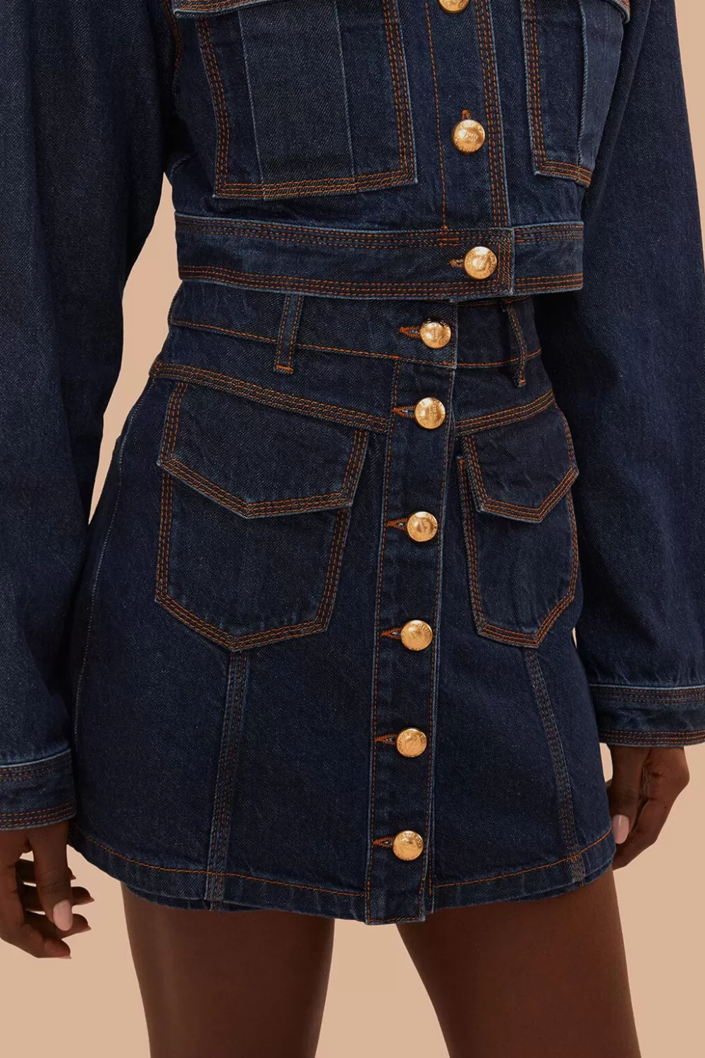 Dark Denim High Waist Skirt | FARM Rio Cheap