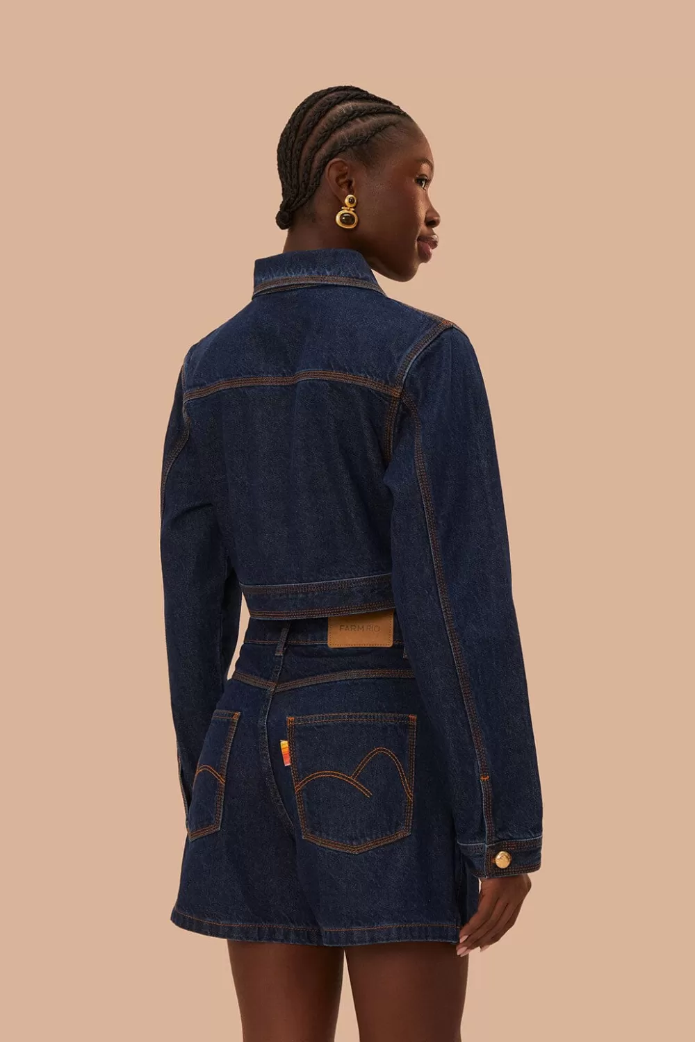 Dark Denim High Waist Skirt | FARM Rio Cheap