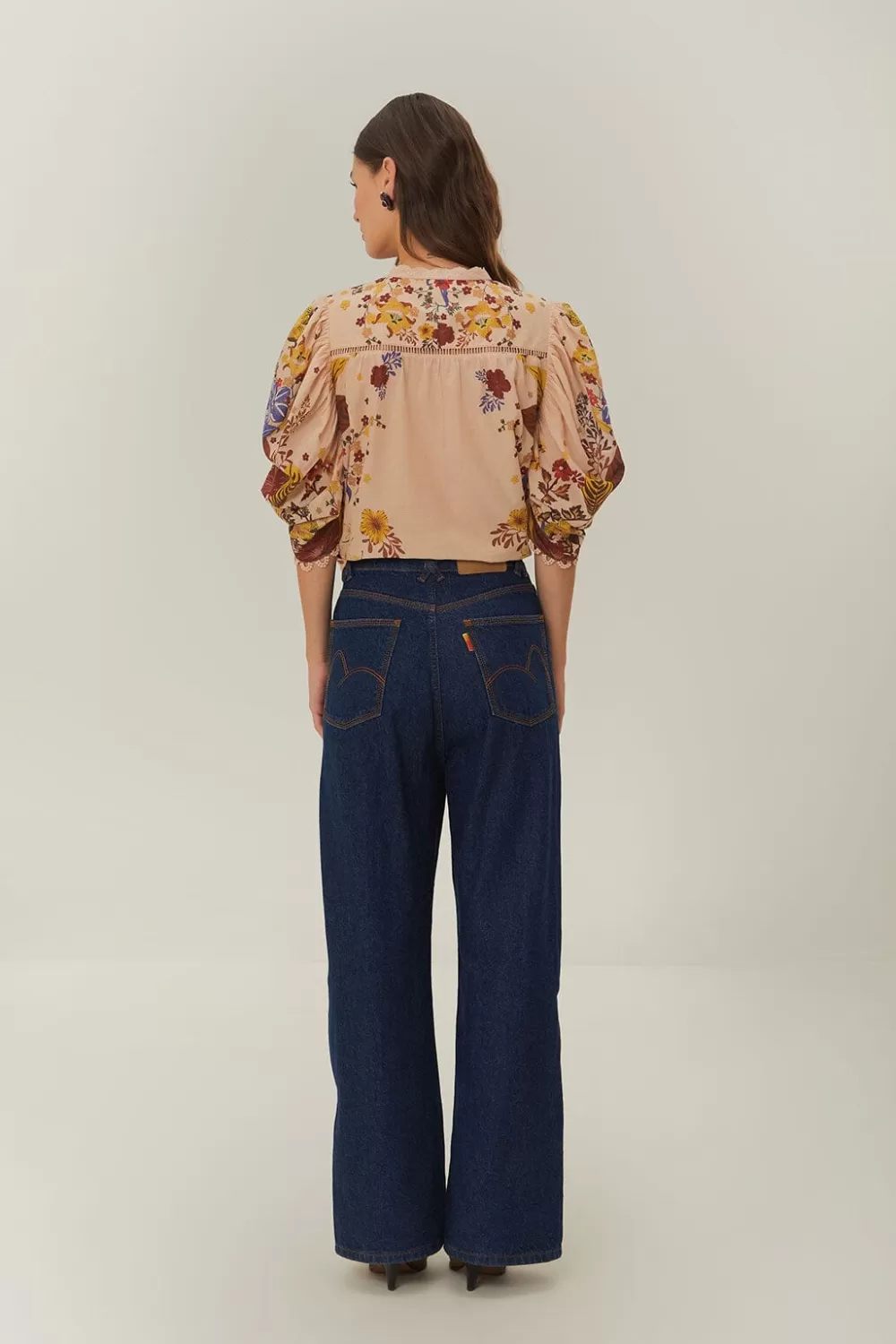 Dark Denim High Waist Snips Pants | FARM Rio Shop