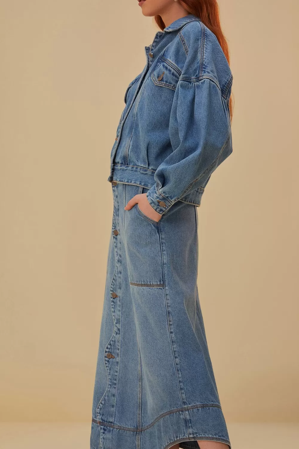 Denim Wave Skirt | FARM Rio Clearance