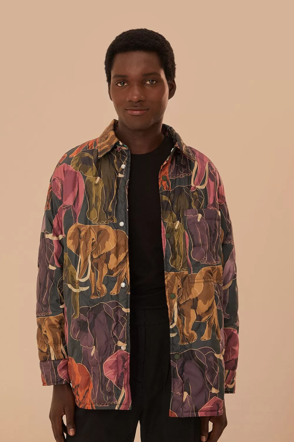 Elephants Reversible Puffer Shirt | FARM Rio Discount