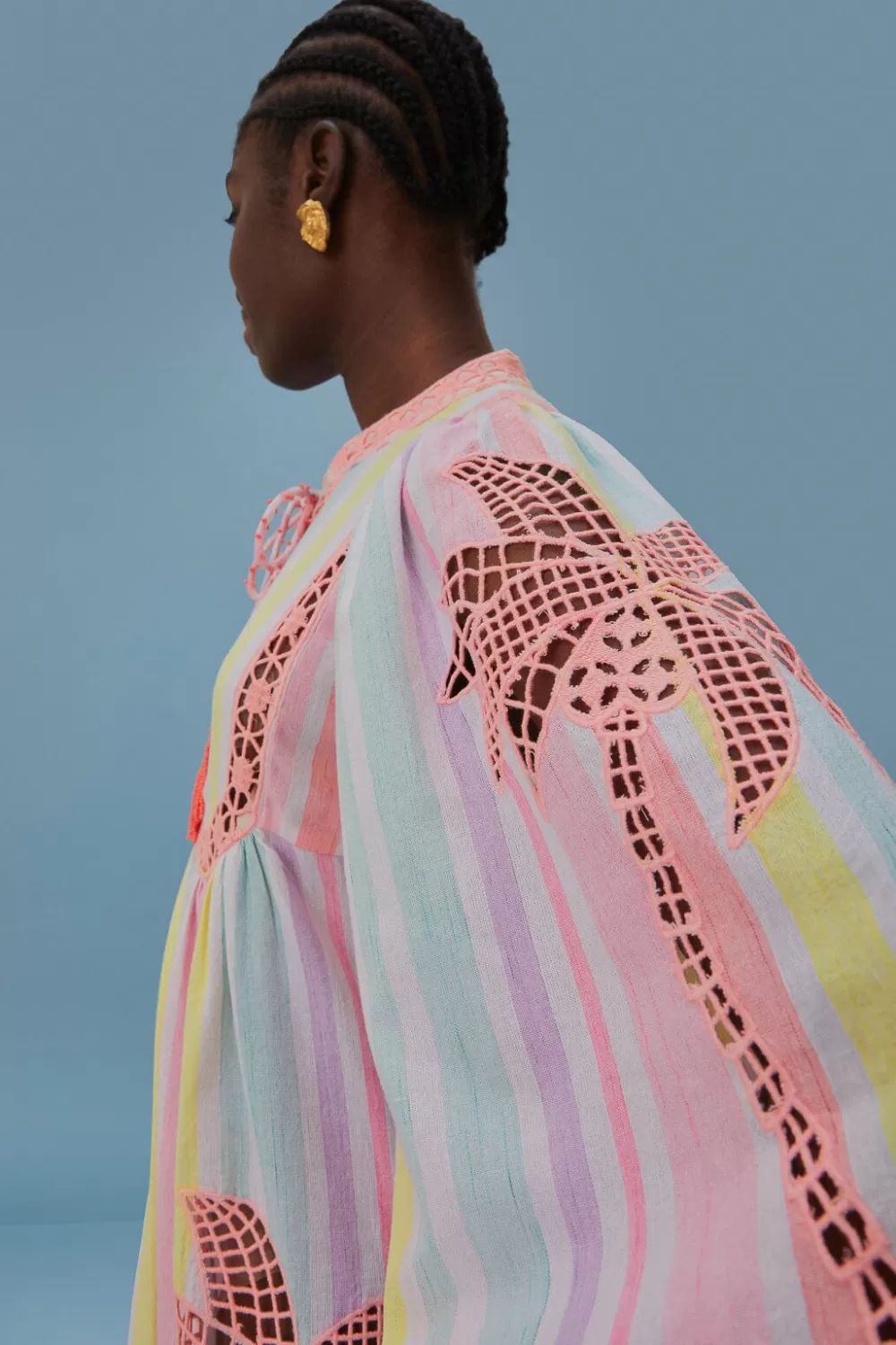 Embroidered Coconut Richelieu Cover-Up | FARM Rio Cheap
