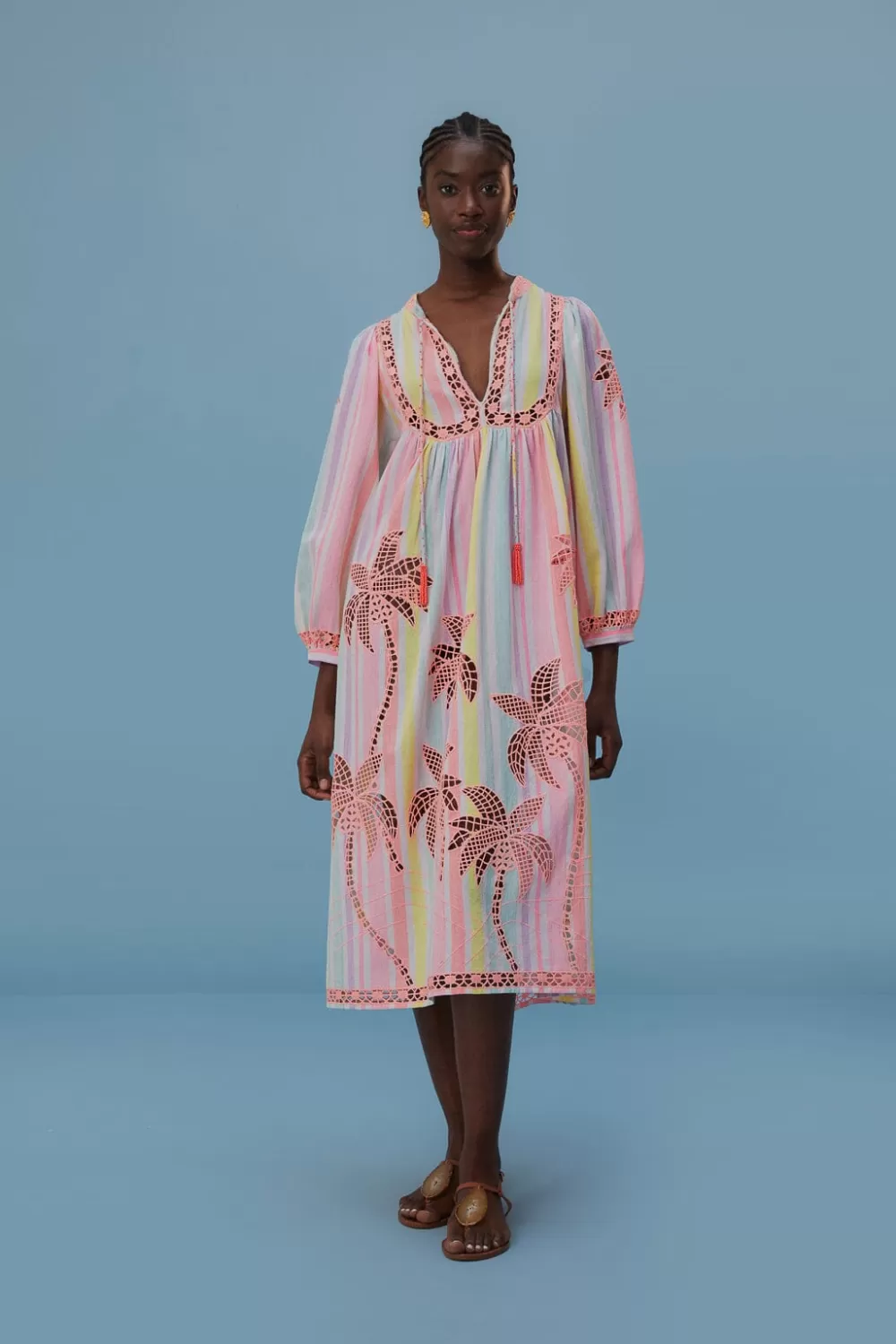 Embroidered Coconut Richelieu Cover-Up | FARM Rio Cheap