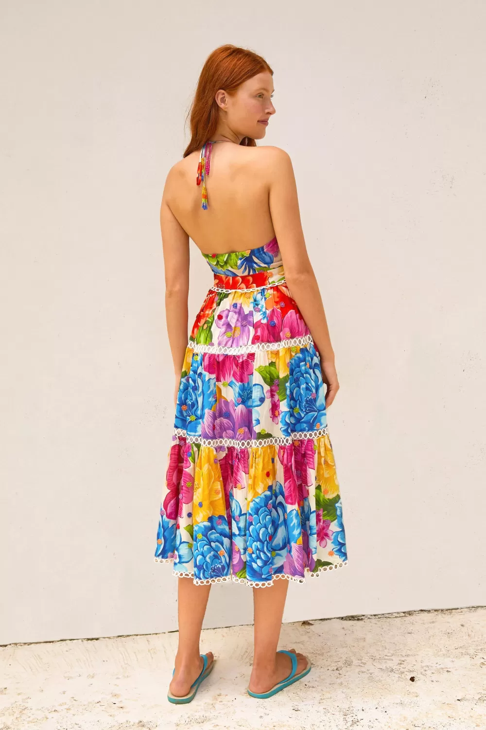 FLOWER MIDI DRESS | Rainbow Chita Print | FARM Rio Shop