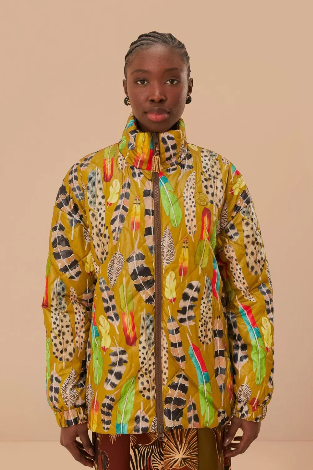 Gold Savana Dream Reversible Puffer Jacket | FARM Rio Best Sale