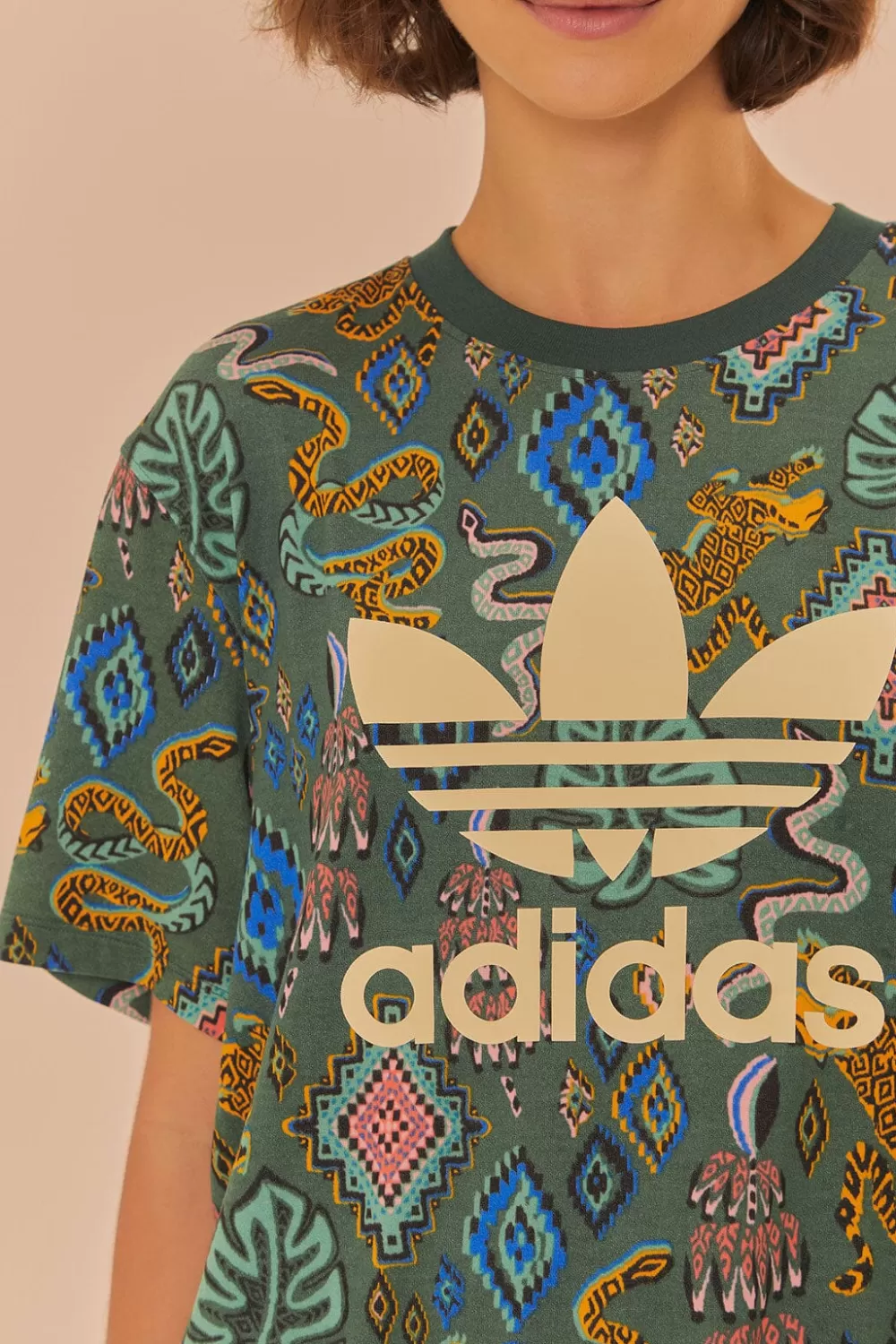 Green Adidas T-Shirt | FARM Rio Cheap