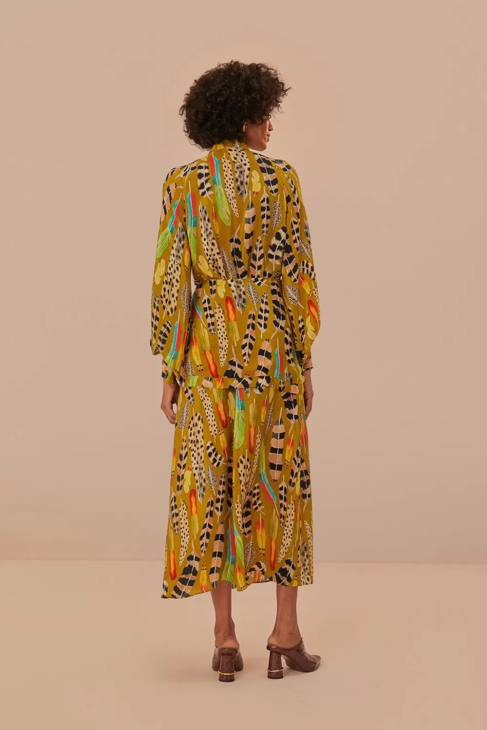 Green Amazon Feathers Midi Dress | FARM Rio Clearance