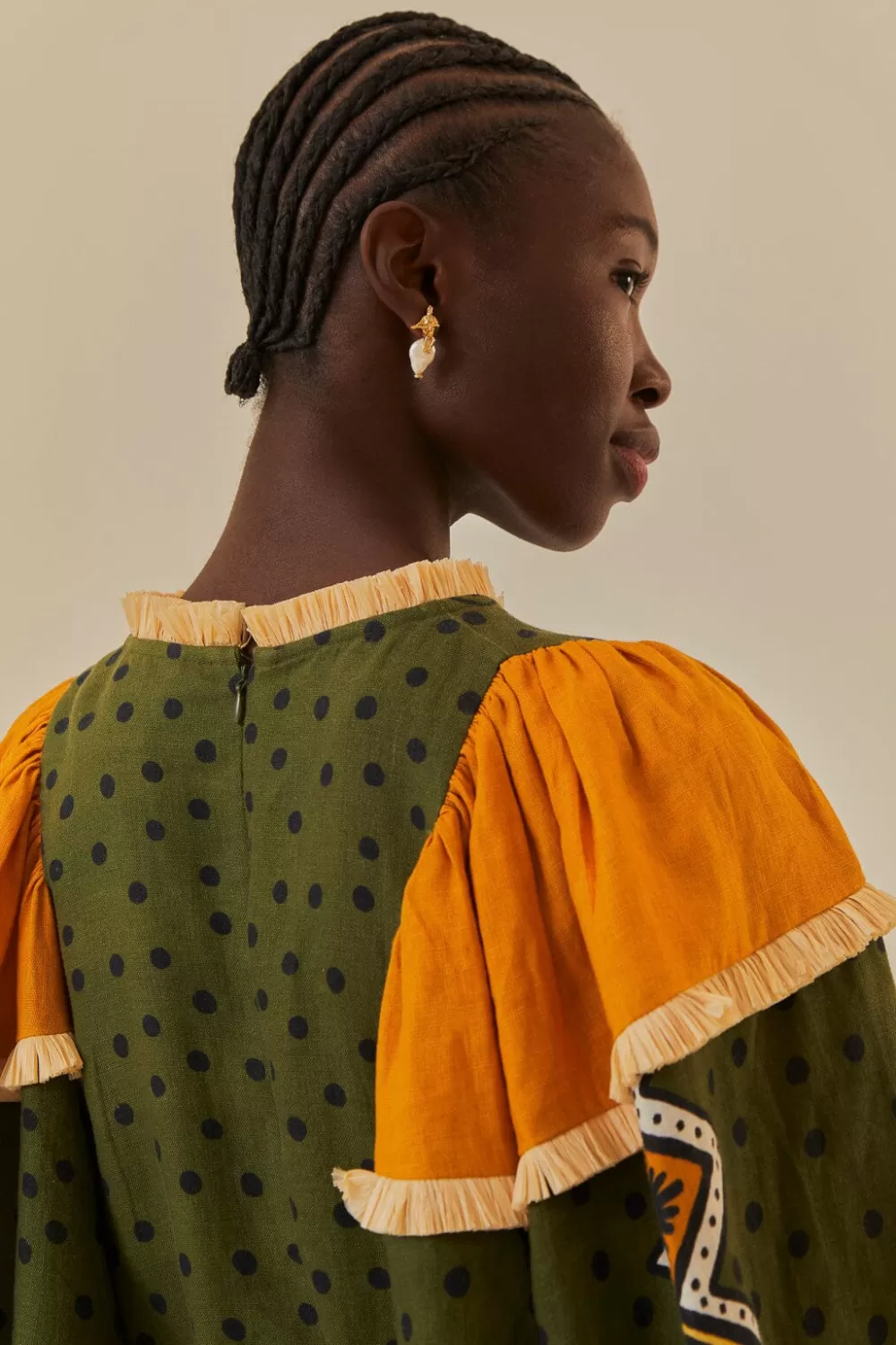 Green Creation Long Sleeve Midi Dress | FARM Rio Fashion