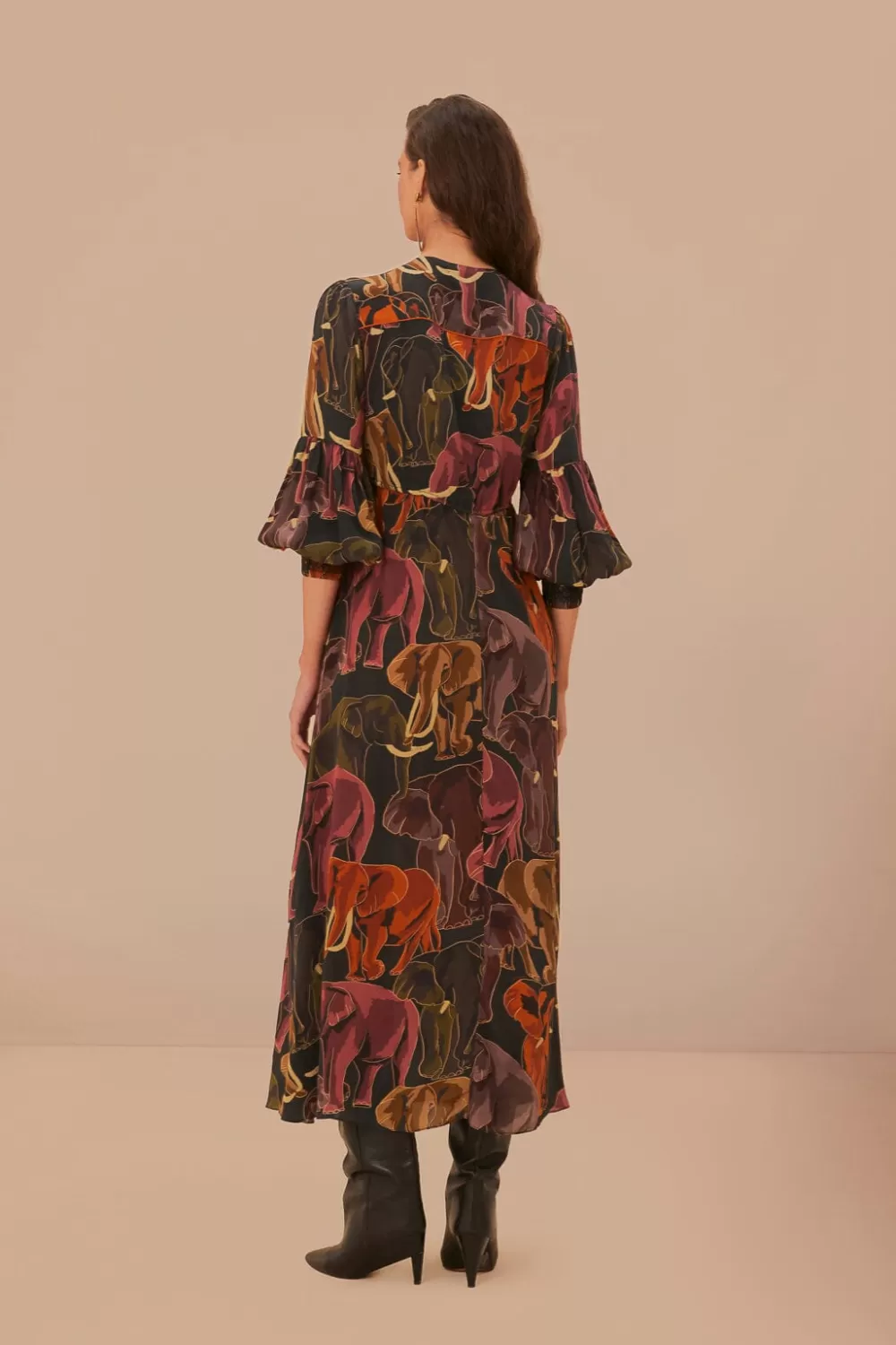 Green Elephants Maxi Dress | FARM Rio Discount