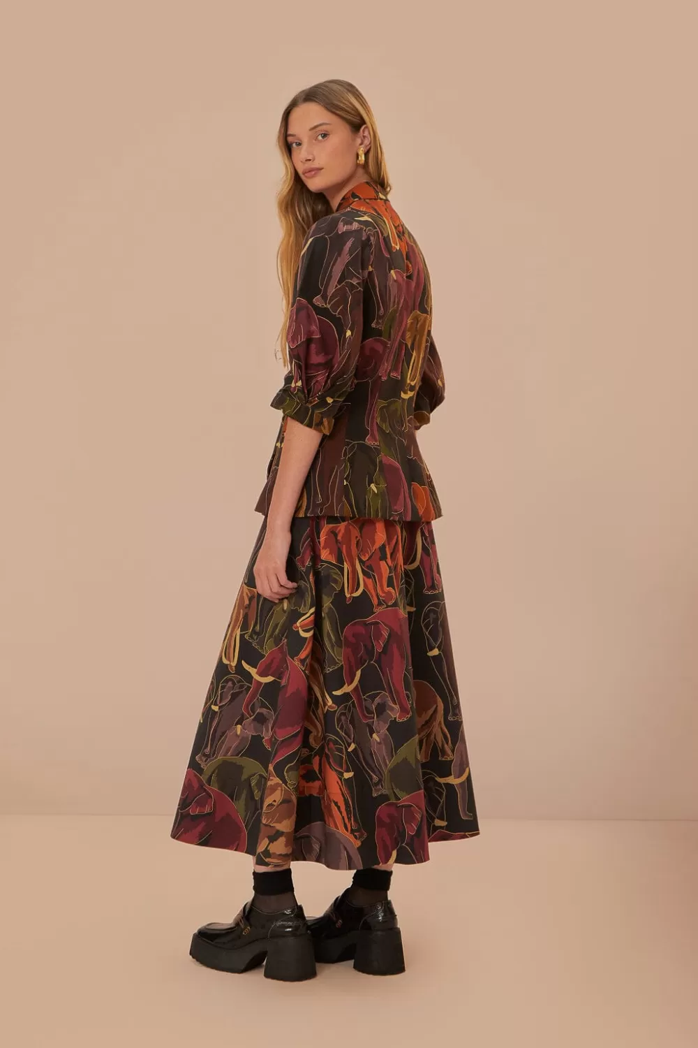 Green Elephants Skirt | FARM Rio Outlet
