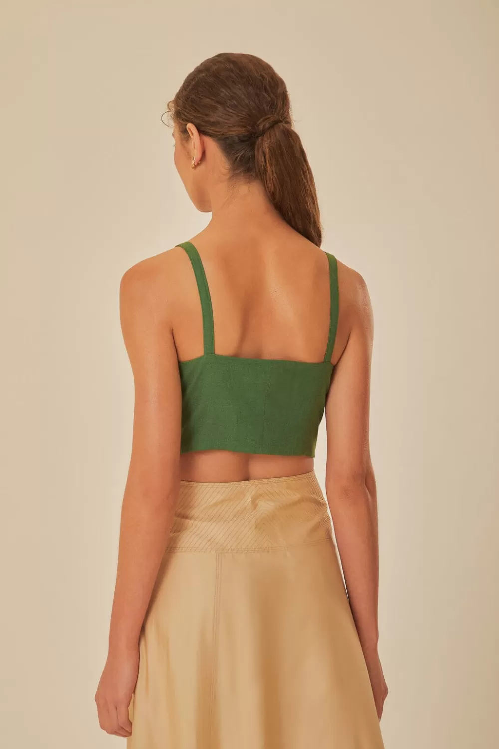 Green Front Bow Top | FARM Rio Outlet