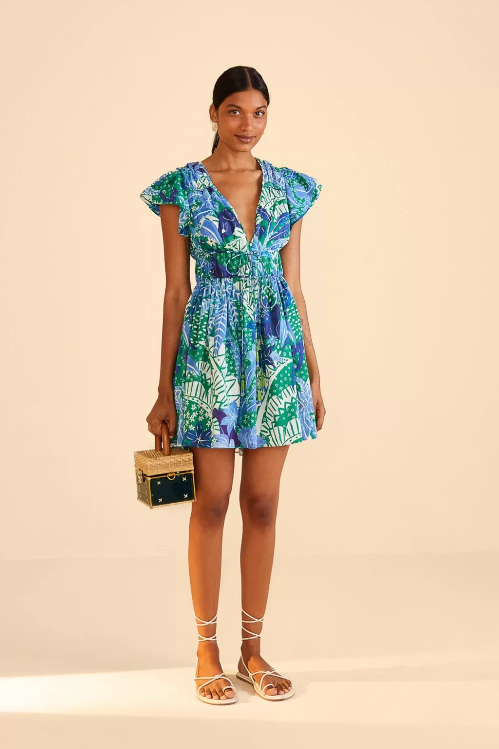 Green Jungle Panther Mini Dress | FARM Rio Flash Sale