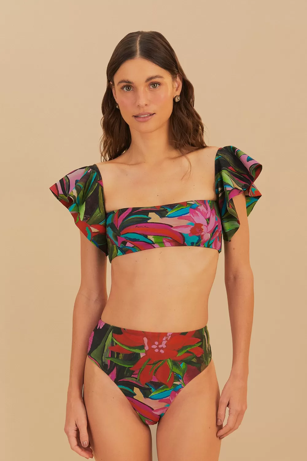 Jardin De Reve Ruffle Bikini Top | FARM Rio Best Sale