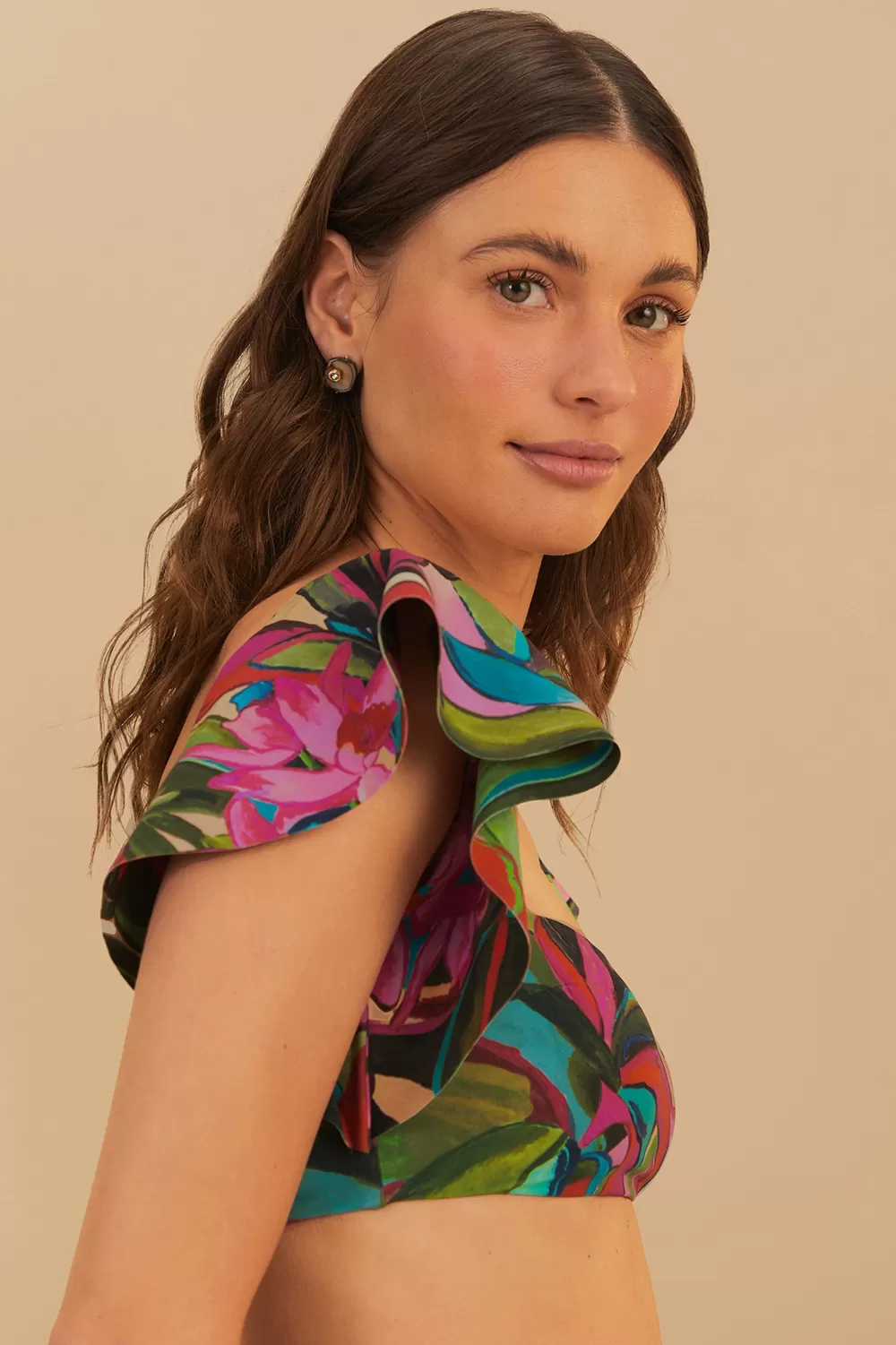 Jardin De Reve Ruffle Bikini Top | FARM Rio Best Sale