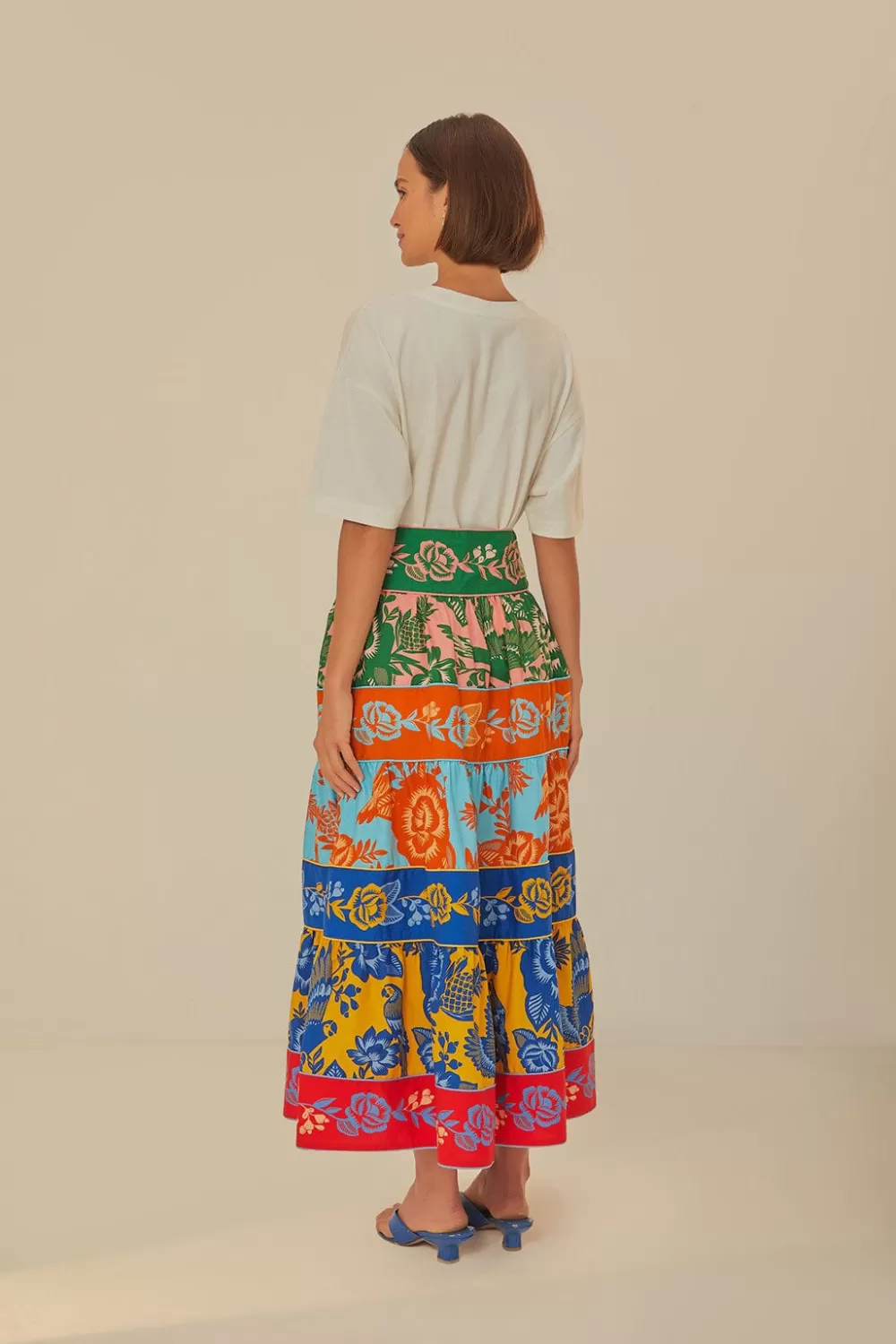 Lace Garden Tiered Maxi Skirt | FARM Rio Clearance