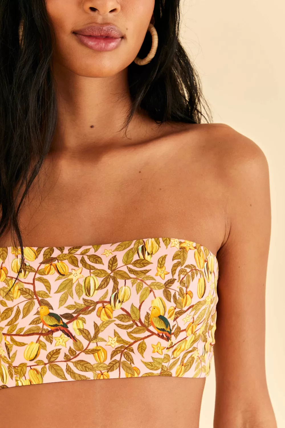Light Pink Star Fruit Crop Top | FARM Rio Fashion