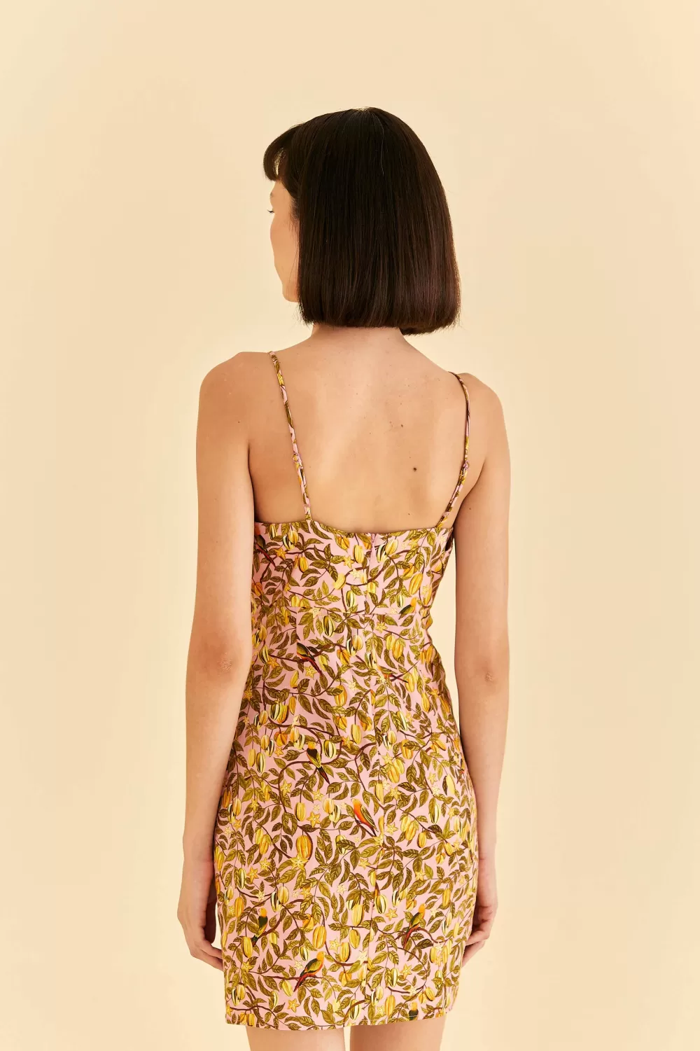 Light Pink Star Fruit Flower Mini Dress | FARM Rio Outlet